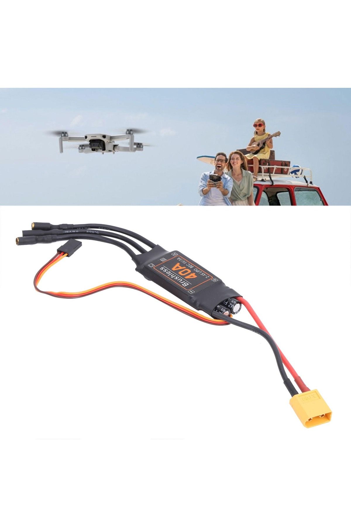 Choice-40A Brushless ESC Speed Controller 5V/3A BEC Output for RC Drone Airplanes Accessory Drone ESC 40... 3