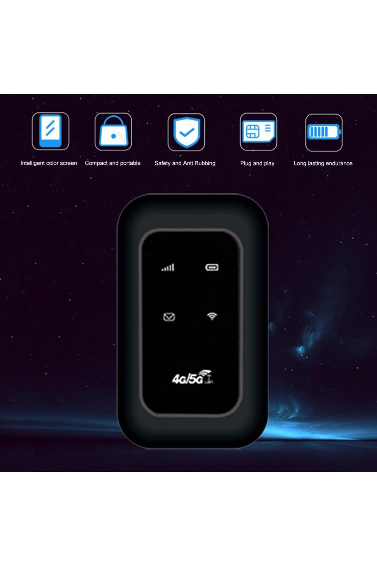APWIKOGER-Portable 4G LTE WiFi Modem with SIM Card Slot High Speed WiFi Mobile Hotspot Wireless Mini Router... 6