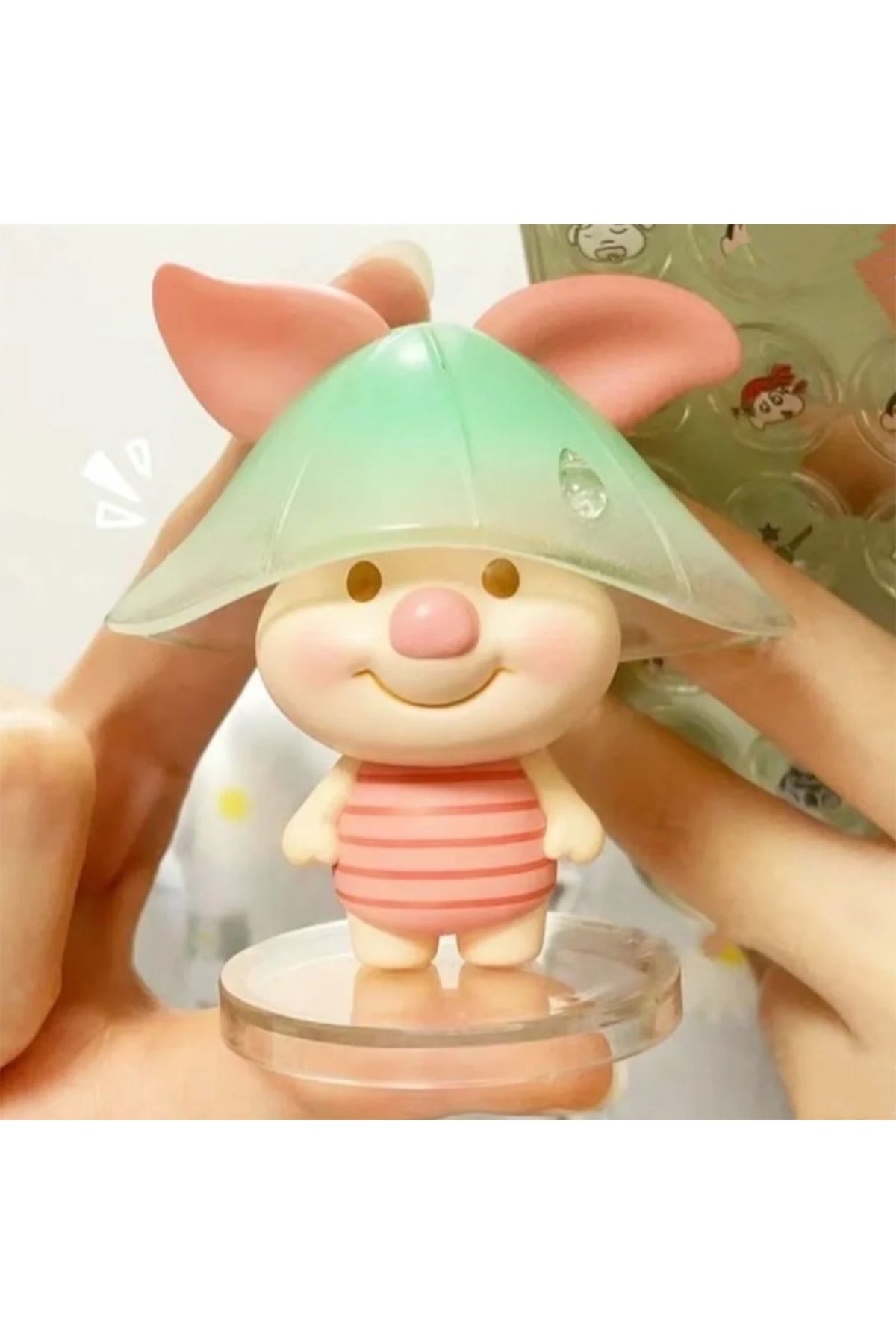 Miniso-MINISO Blind Box Winnie the Pooh series rainy season theme model doll kawaii animation surroundin... 4