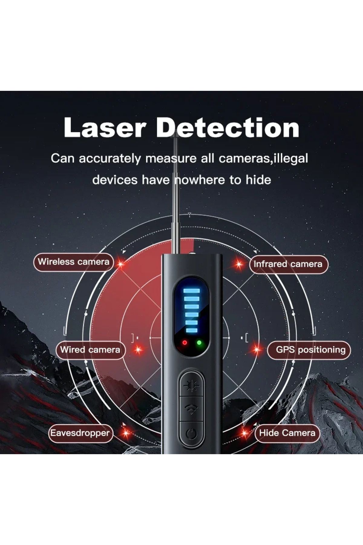 TAFN-MINI T15 Multifunction Camera Detector GSM Audio Error Finder Car GPS Signal RF Tracker Detect Wi... 4