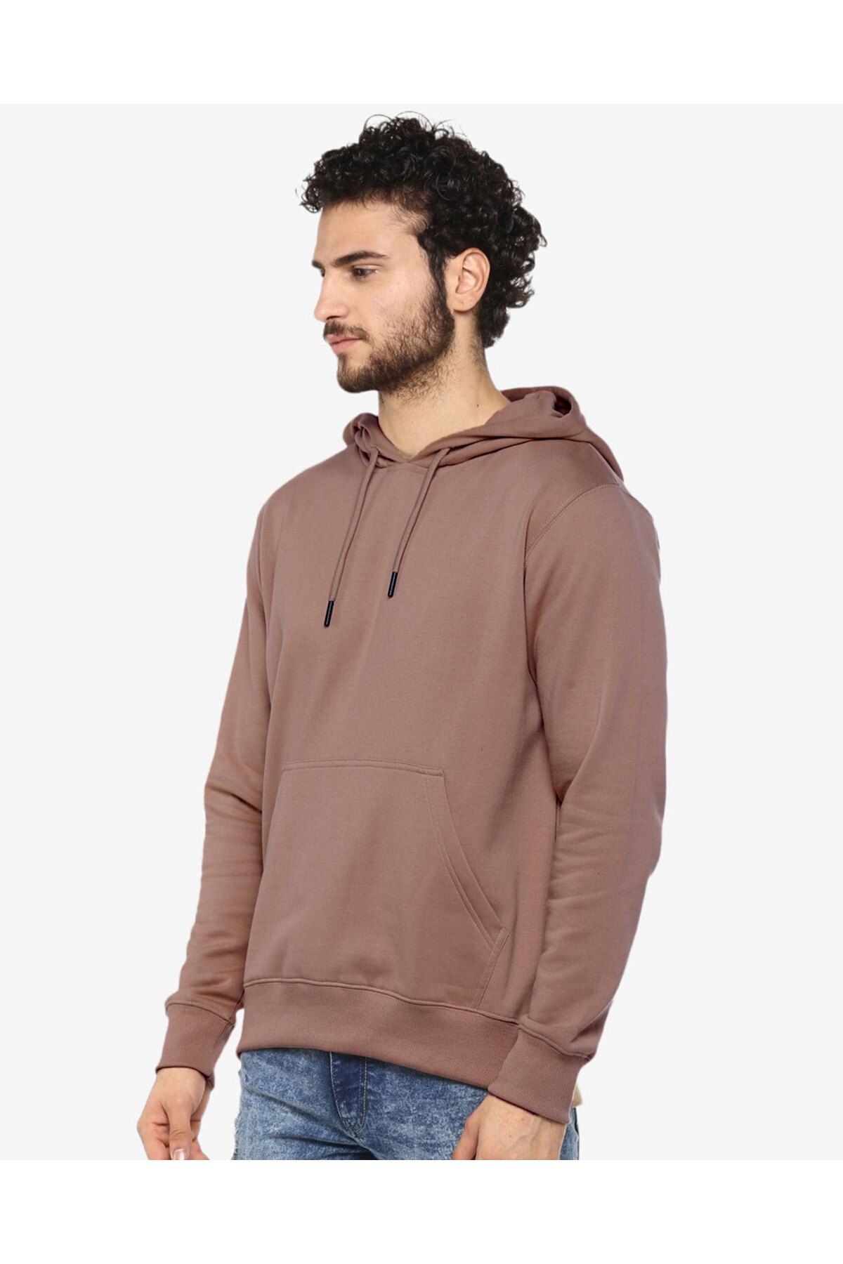 OXVİN-Fleece Hooded Puff Sweatshirt - Kangaroo Pocket, 3 Thread - Original Mold 3