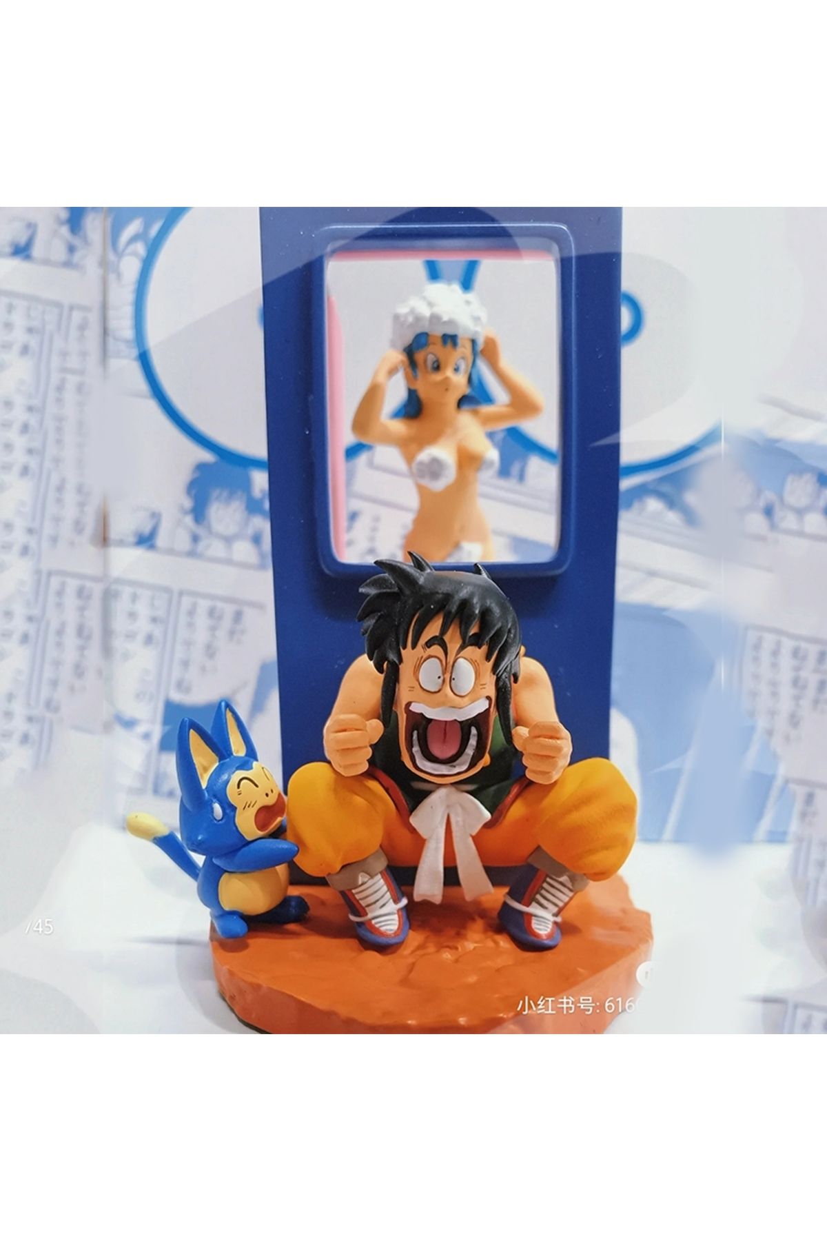 Choice-9cm Dragon Ball Figure Yamcha Pee Bulma Take a Bath Anime Figures GK Hentai Collectible Model Dol... 2
