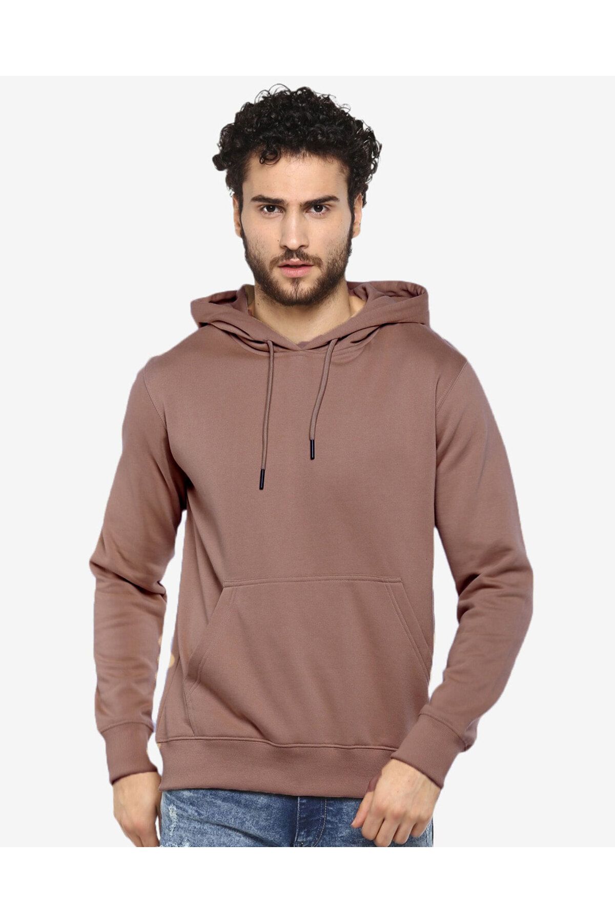 OXVİN-Fleece Hooded Puff Sweatshirt - Kangaroo Pocket, 3 Thread - Original Mold 1