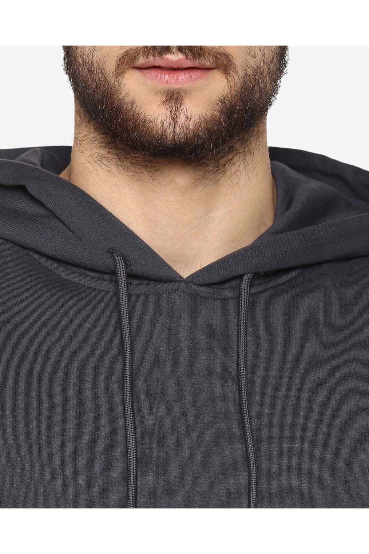 OXVİN-Fleece Hooded Puff Sweatshirt - Kangaroo Pocket, 3 Thread - Original Mold 5