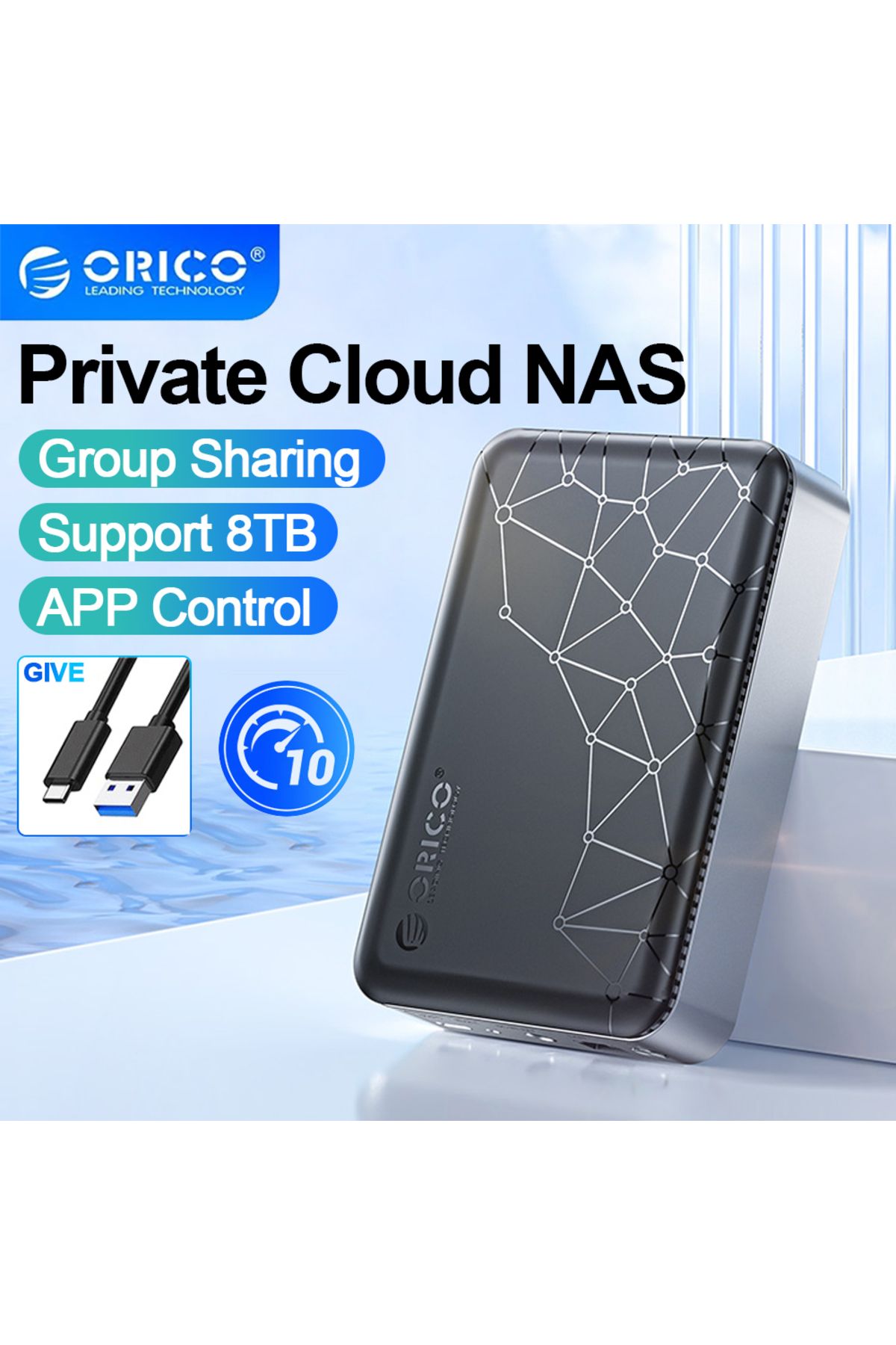 Orico-Private NAS Storage HDD Hard Drive Enclosure Network Box With Automatic Backup Remote Acces... 2