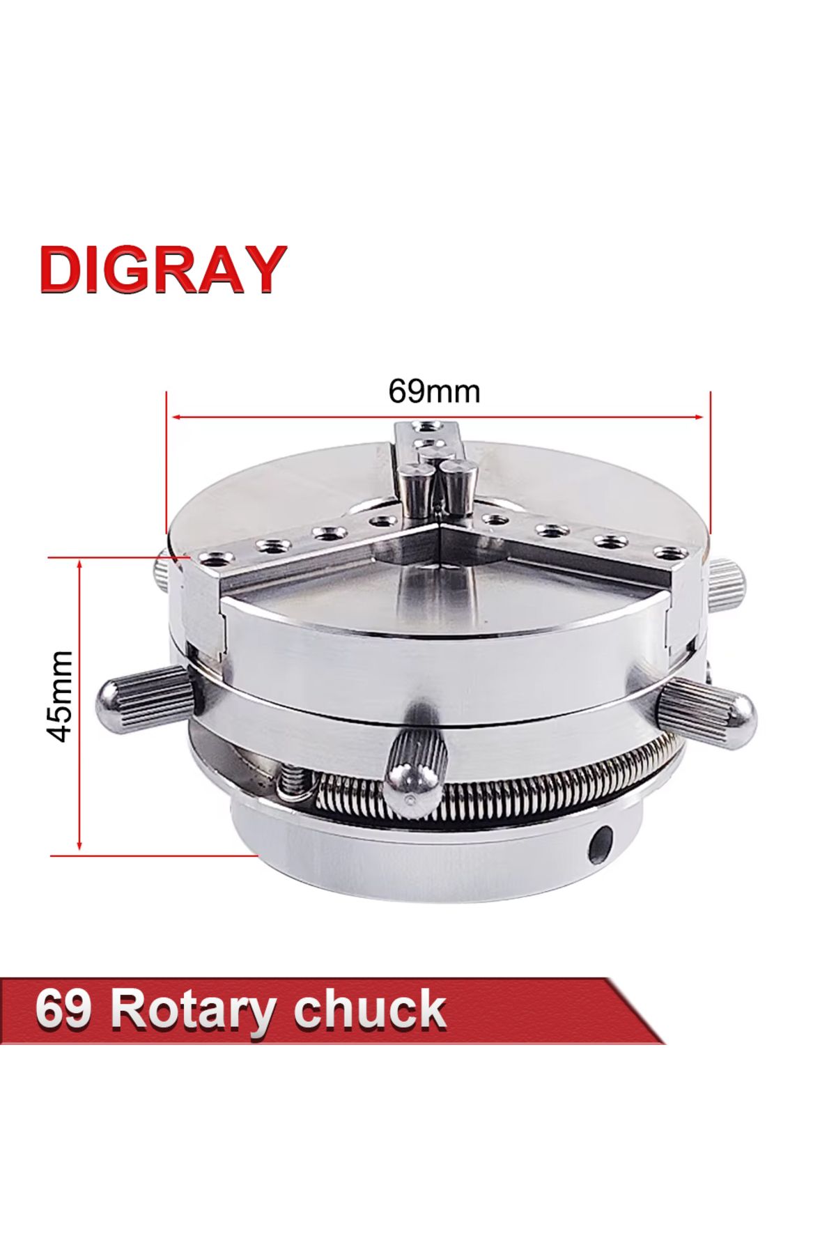 Choice-DIGRAY D69 Auto Lock Rotary Attachment CNC Router Laser Engraving Machine Rotary Axis Chuck for R... 4