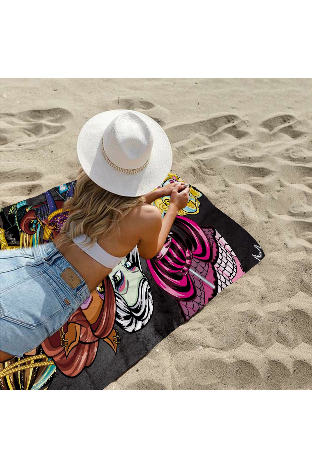 Choice-Cartoon M-Monster High D-Draculaura Towel Microfiber Beach Towel Absorbent Quick dry Soft Yoga Sw... 6