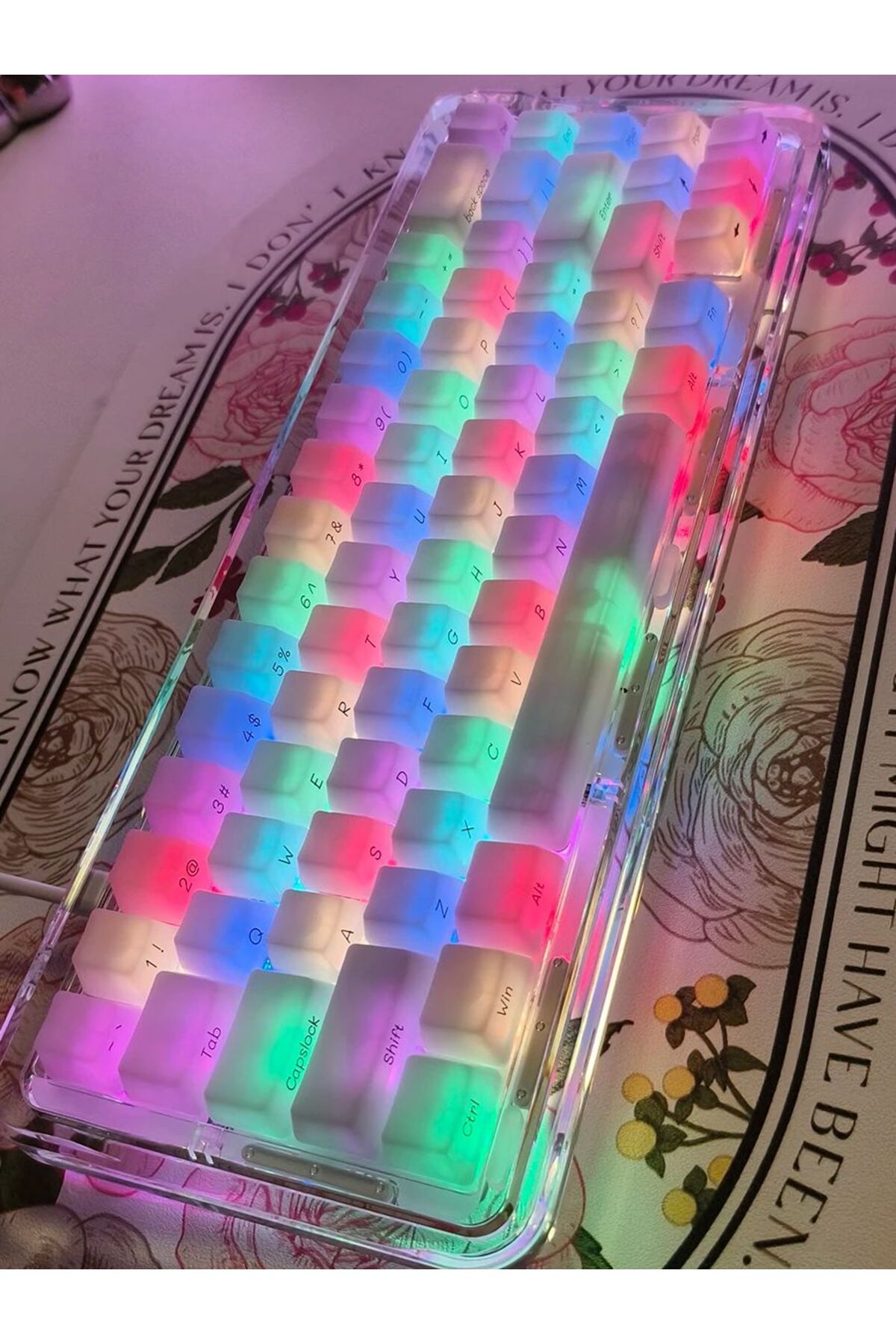 Choice-Fog Kermeates Keycap Silk Screen Transparent Keycap OEM Profile 130 Keys For Cherry MX mechanical... 8