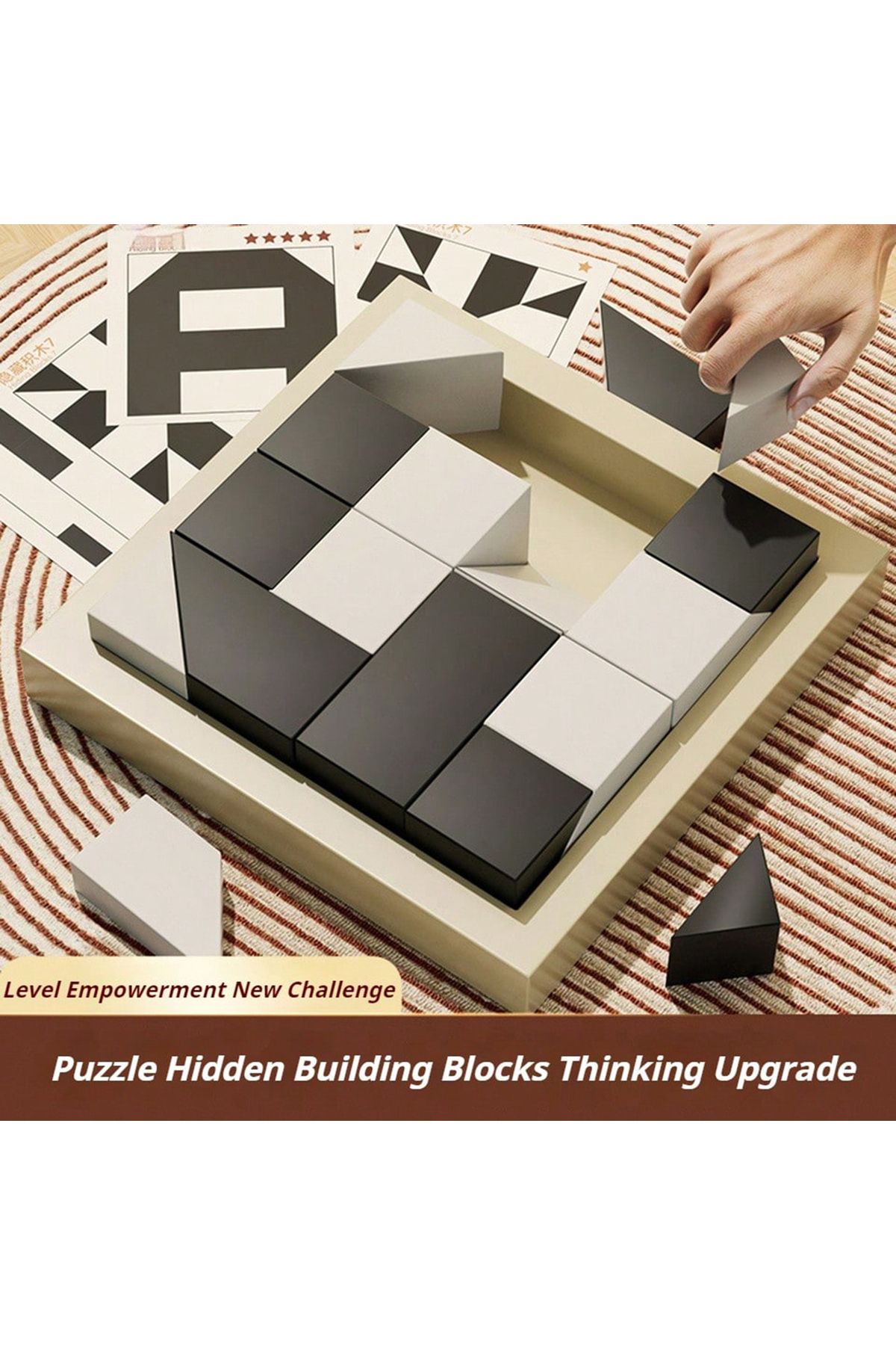Choice-Montessori Puzzle Hidden Building Blocks Puzzle Toys Parent-Child Interactive Board Game Board Ga... 2