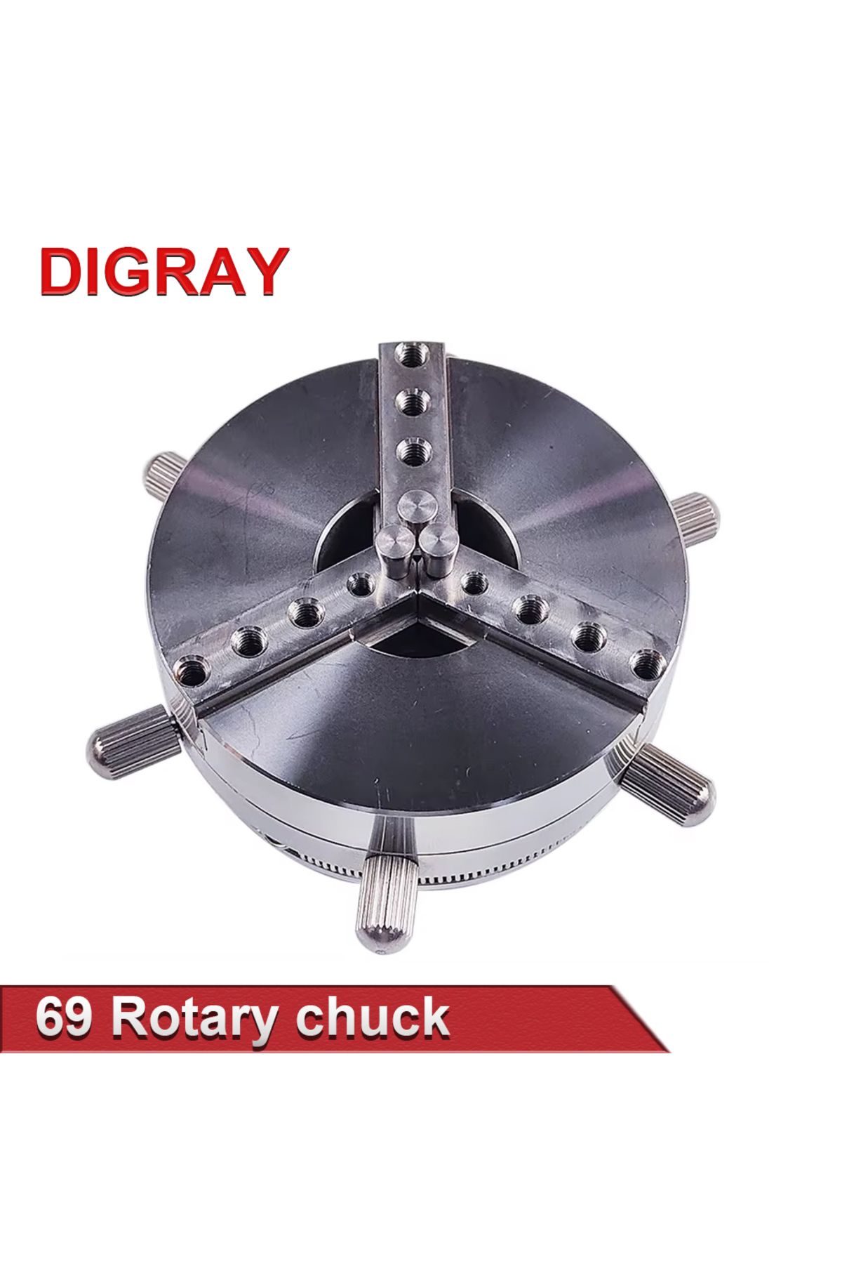 Choice-DIGRAY D69 Auto Lock Rotary Attachment CNC Router Laser Engraving Machine Rotary Axis Chuck for R... 3