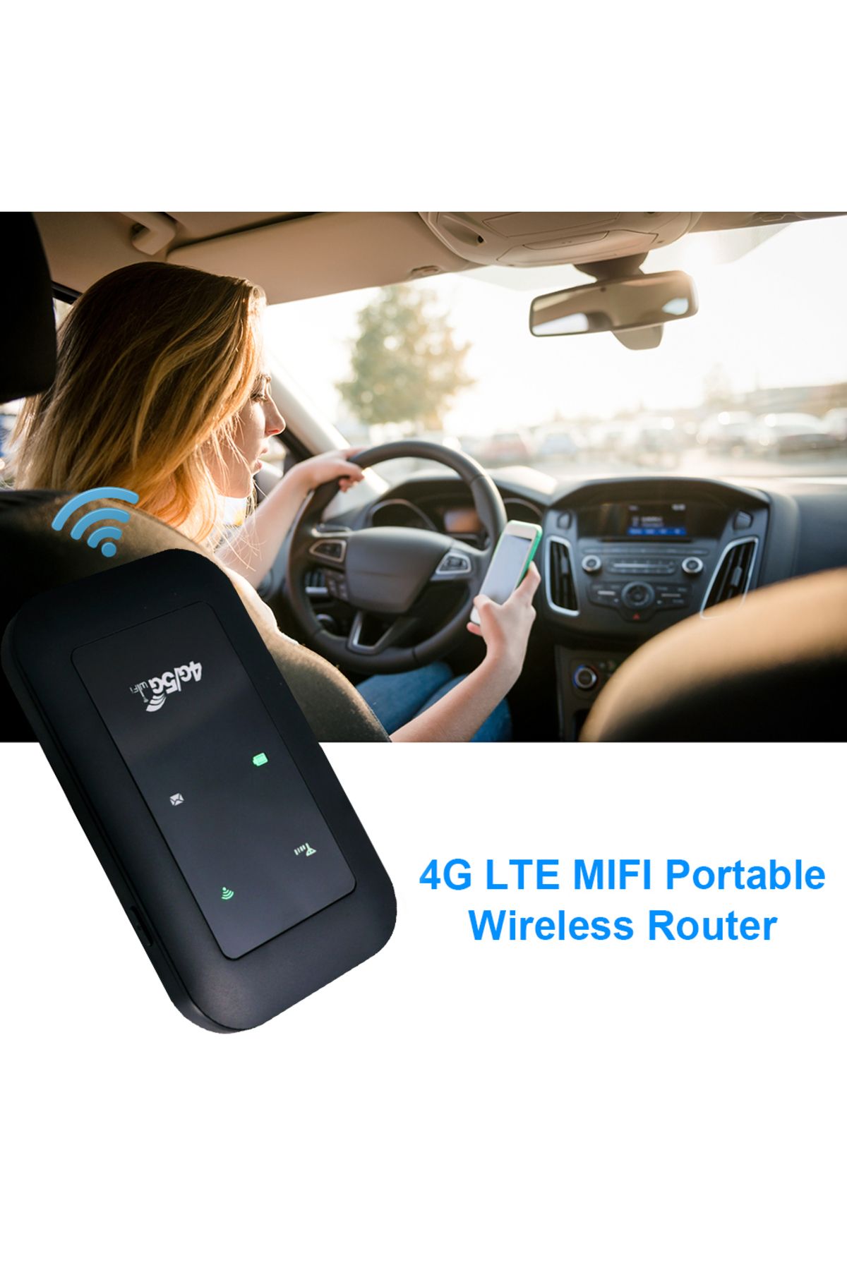 VAKIND-Portable WiFi Repeater 4G LTE Router Signal Amplifier Network Expander Adaptor 150Mbps SIM Card S... 3