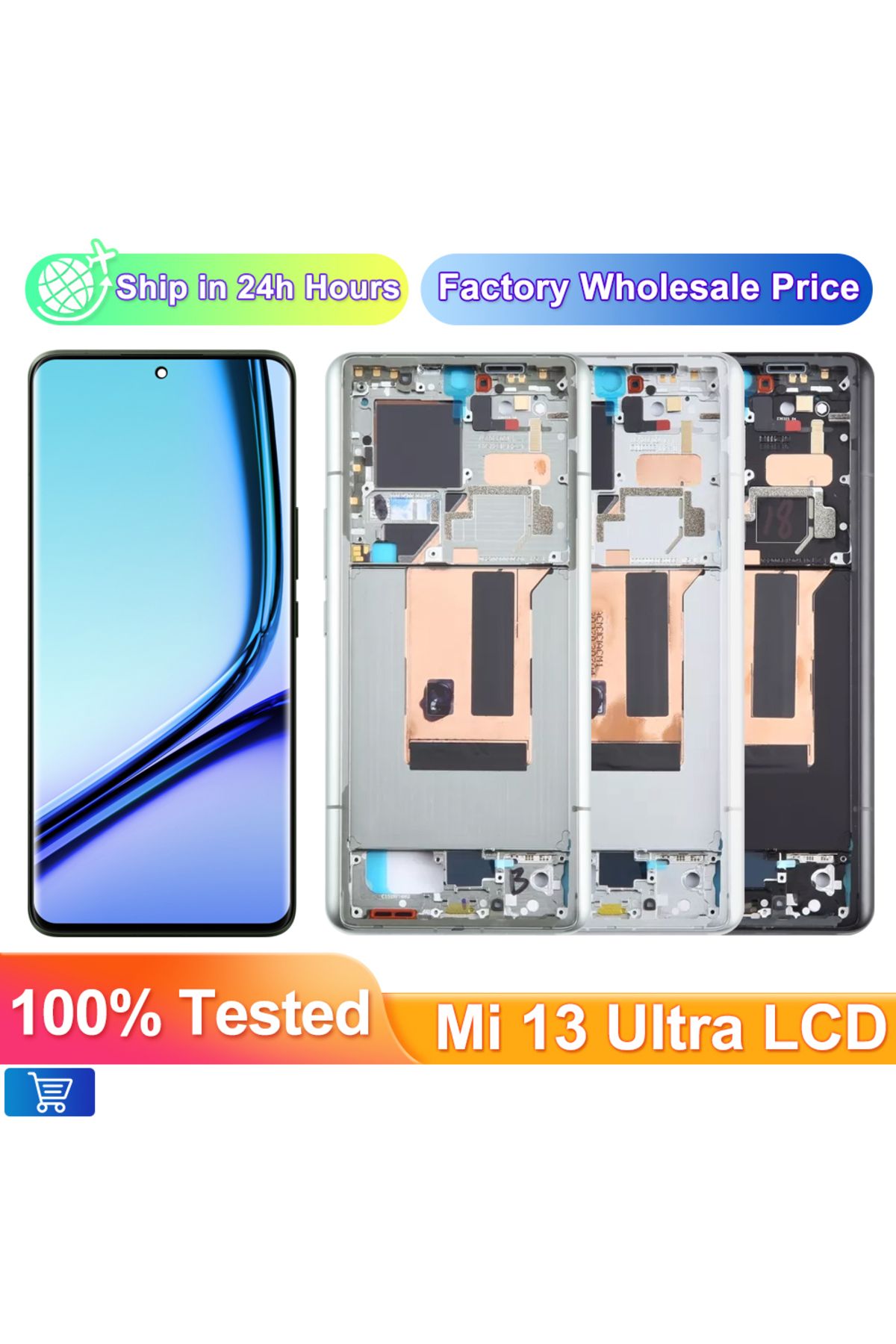 Choice-6.73" For Xiaomi 13 Ultra LCD Display 2304FPN6DC Touch Screen Replacement Digitizer with Frame Fo... 1