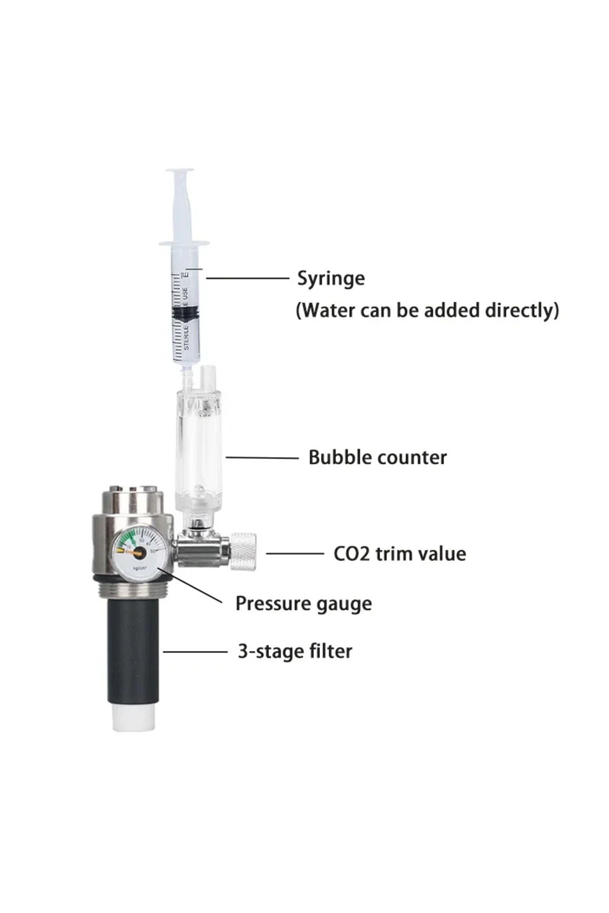 Choice-2L Aquarium CO2 Generator System Solenoid Valve CO2 Cylinder Generator System Reactor Kit Bubble ... 6