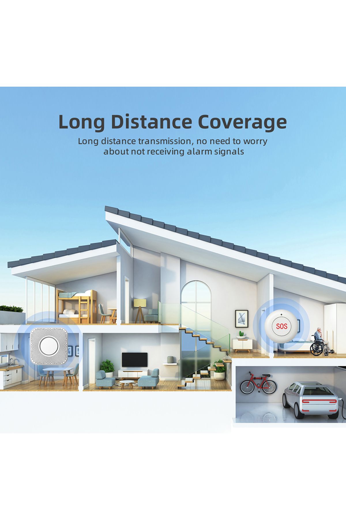 GauTone-Wireless SOS Button Caregiver Page Emergency Medical Alert System for Seniors Patients Elderly At... 6