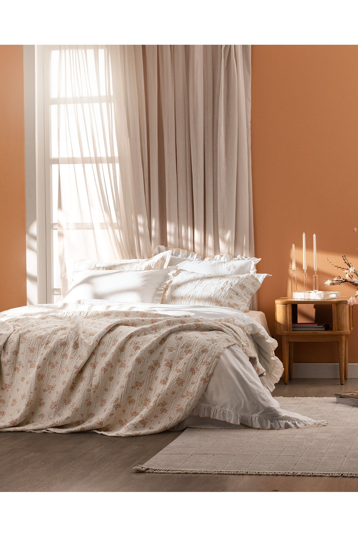 Madame Coco-Julien Double Bedspread Set - Powder 1