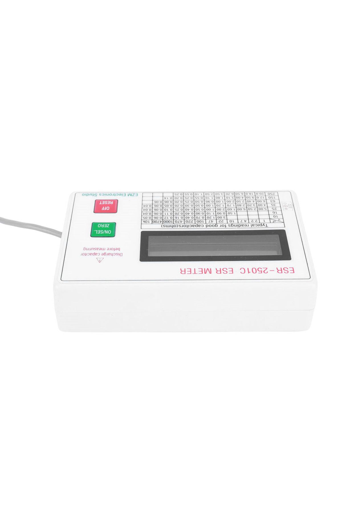 Choice-ESR Capacitor Tester Test In Circuit Capacitance Meter W/ Test Leads Clip Battery Circuit Tester ... 3