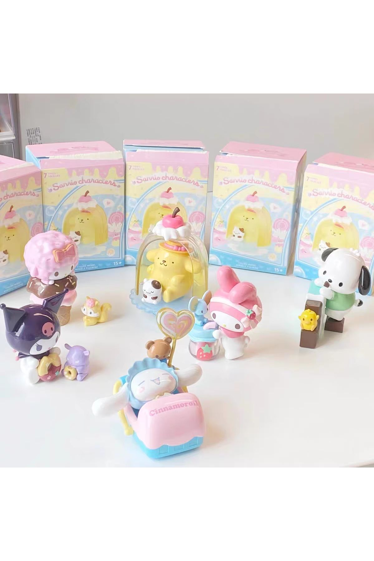 Miniso-MINISO Sanrio Characters Colorful Food Series Blind Box Kawaii Collection Model Animation Ornamen... 2