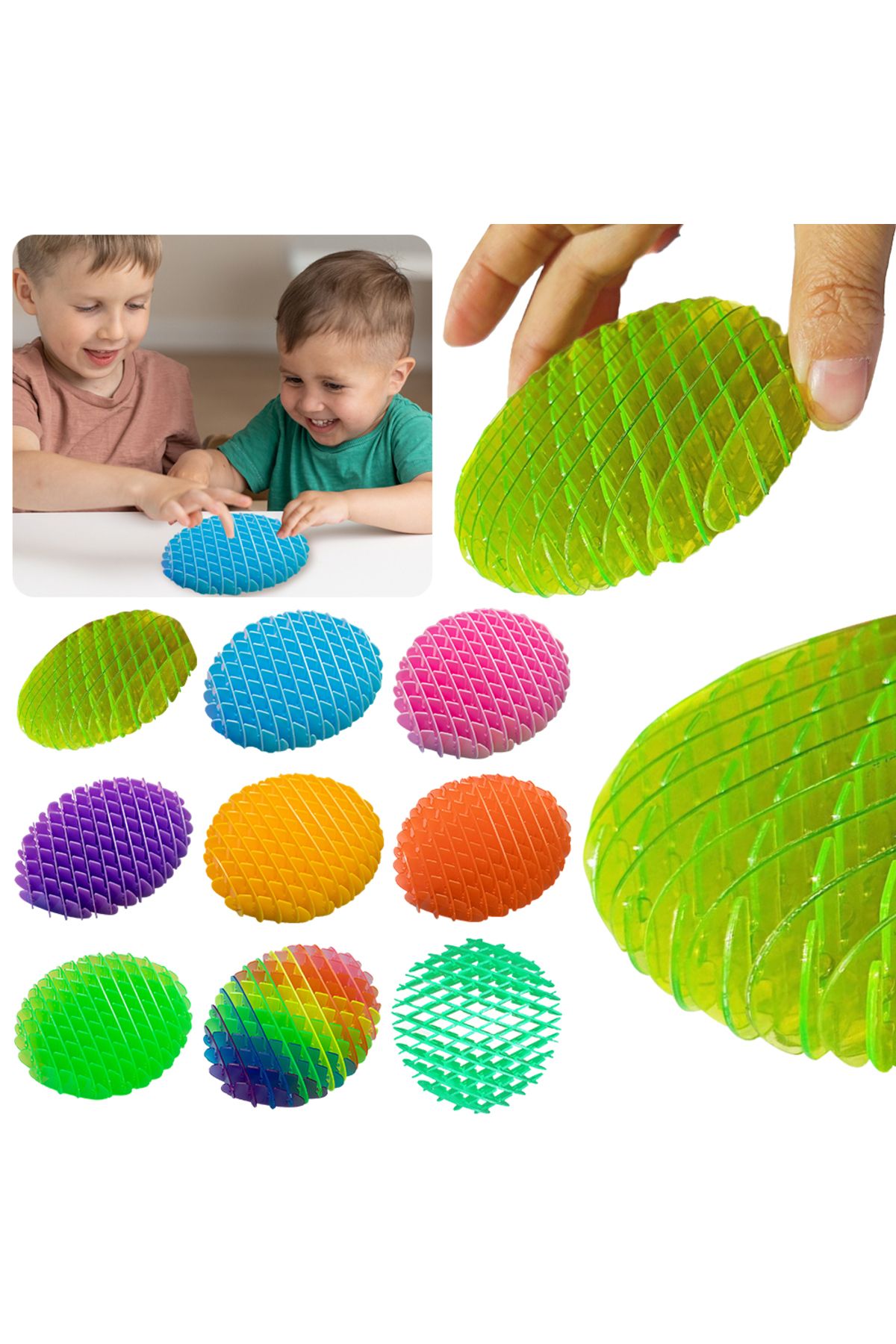Choice-Six Sided Small Worm Decompression Artifact Stress Relief Weird Worms Fidget Toy Fidget Worm Weir... 2