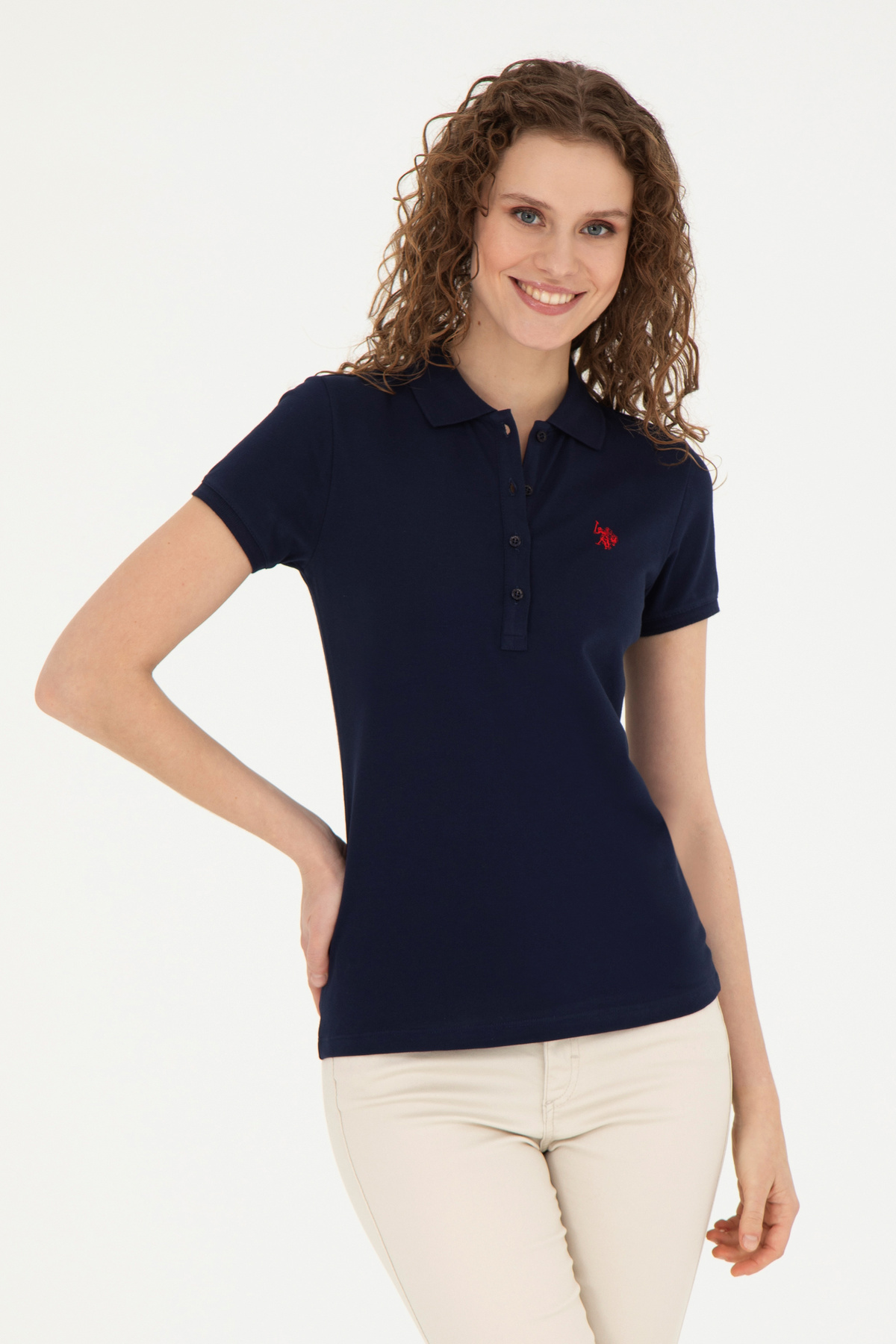 پولوشرت زنانه یقه پلو | یو اس پولو U.S. Polo Assn. TYC191E83D9FAF1800 TR - تصویر 3