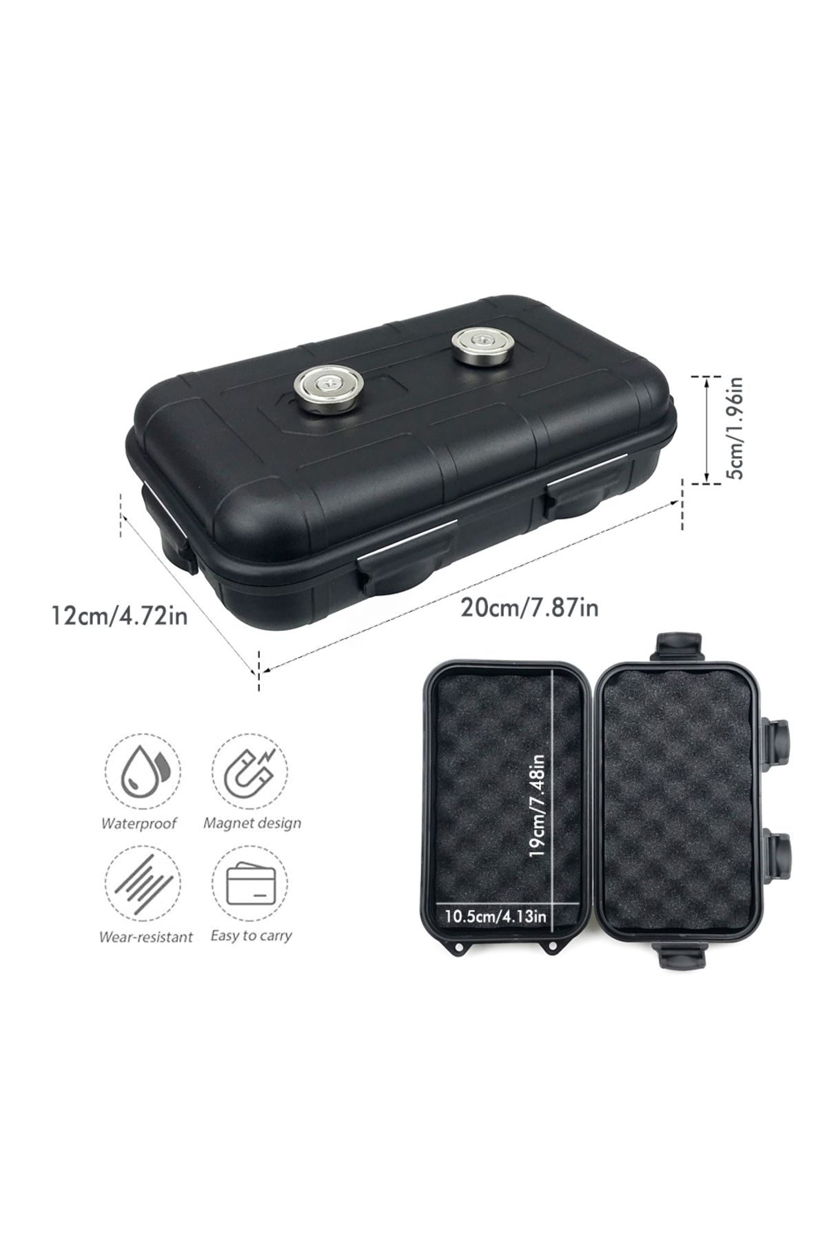 Choice-Auto Magnetic Key Holder Under Car Hide Key Box Waterproof Key Hider Rustproof Multifunctional Bo... 1