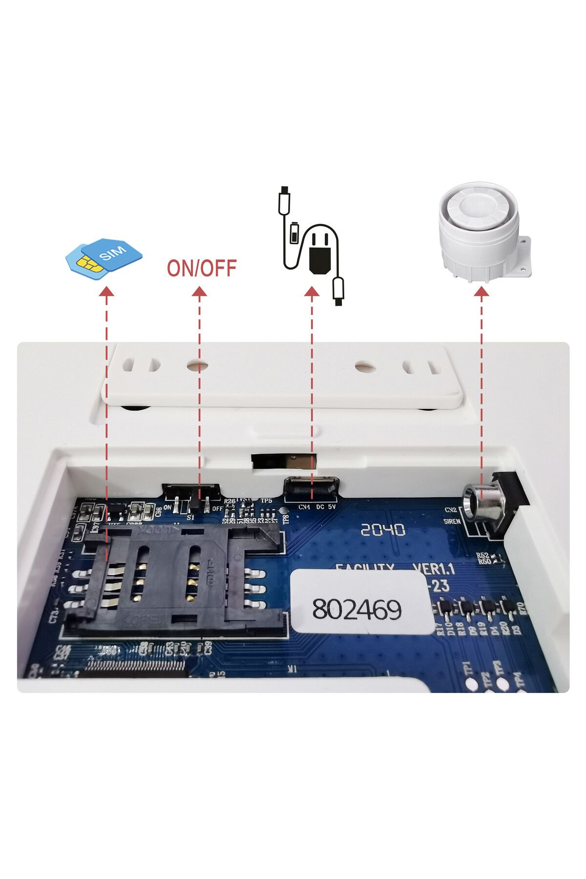 PGST-PG-107 4G Wireless Home Alarm System WiFi Security System with 4.3 Inch Full Touch Screen,Co... 4