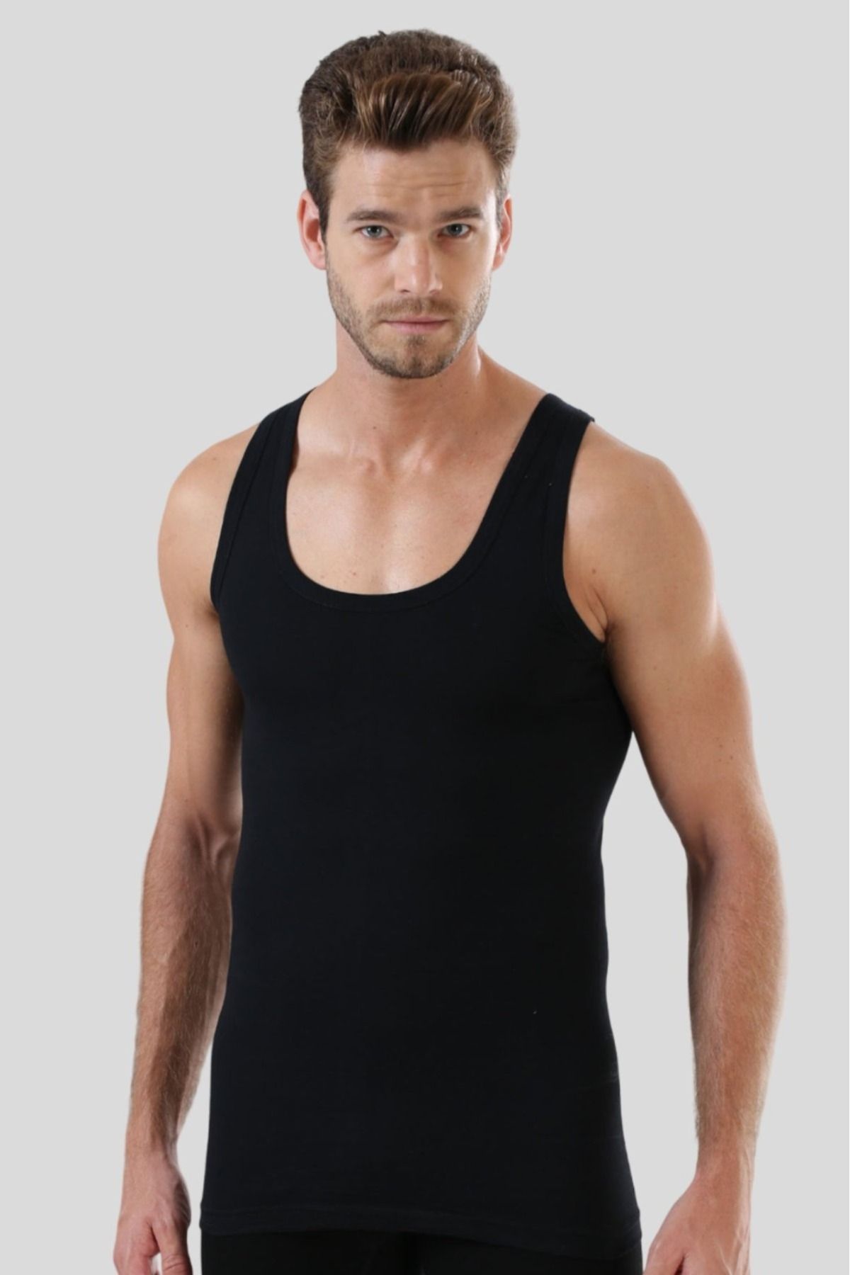 Valeria Fratta-Large Size Oversize Men's Economic Package Sports Tank 100% Cotton Flexible 3 Pieces 2