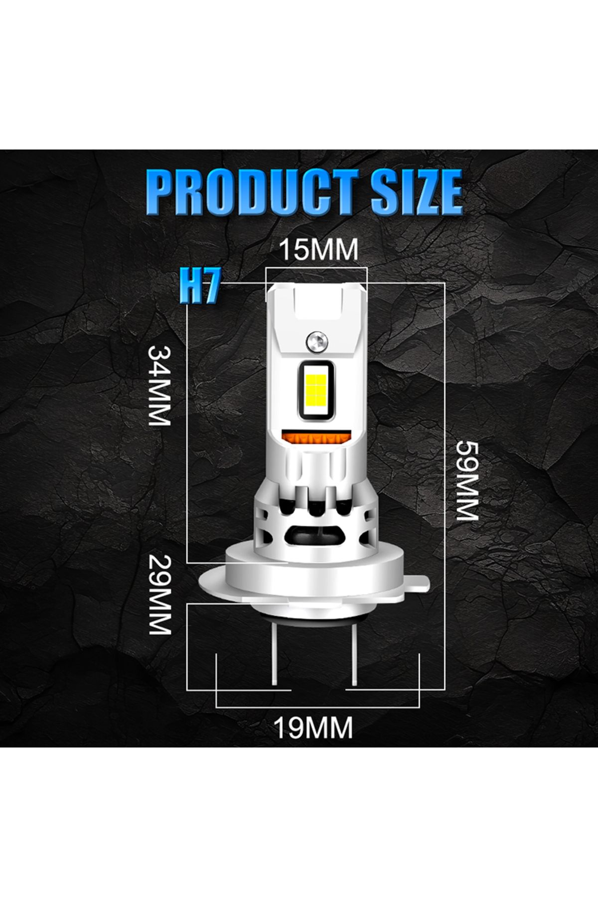 Choice-H7 WHITE Drivereyes 1000W Power H7 LED Canbus Car Headlight Bulbs 5570 CSP Chips 6000K Mini Diode 1: 3
