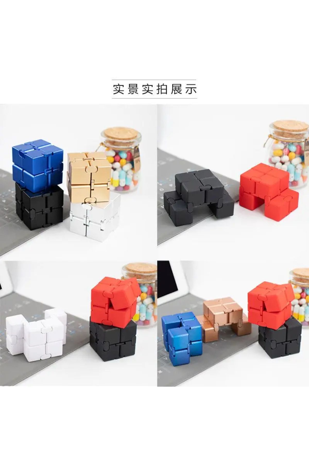 Choice-Unpack Puzzle Infinite Twist Square Slider Rotate The Metal Slider Children's Infinite Flip Alloy... 7