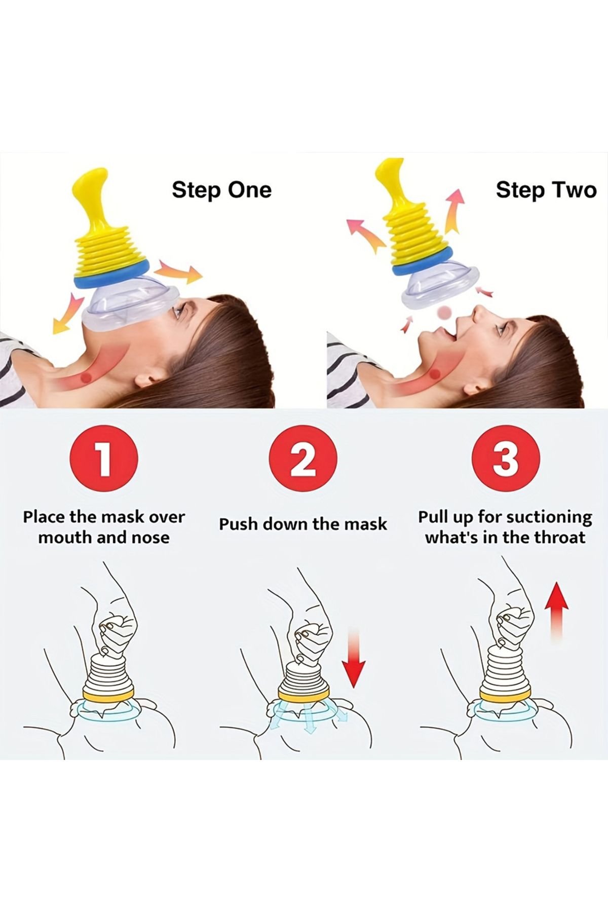 HOSPORT-Choking Rescue Device Choking Emergency Device Anti Suffocation Breathing Trainer Kit Airway Suct... 7