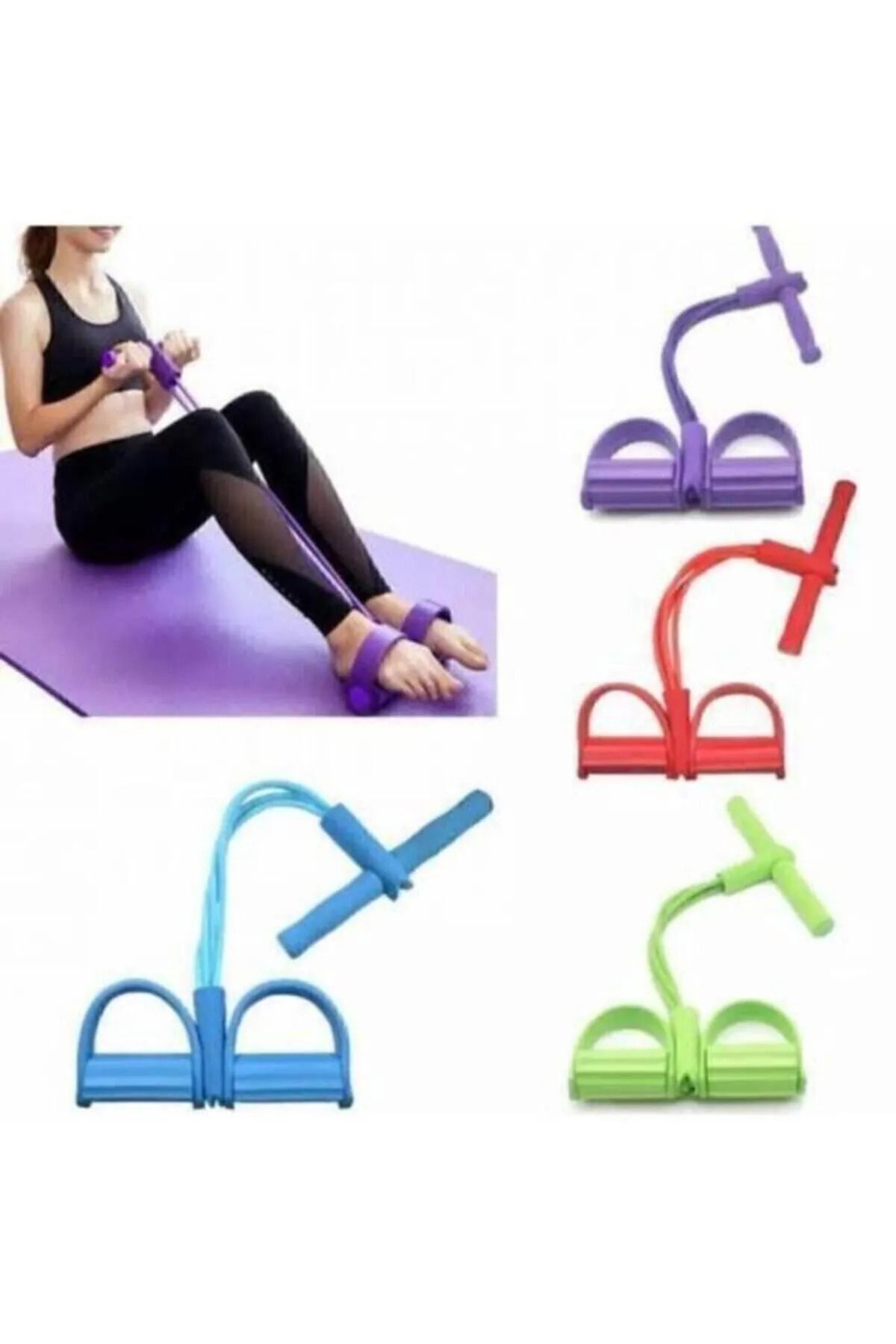 CMT-Body Trimmer Shuttle Pulling Tool Home Fitness Elastic Exercise Rubber 3