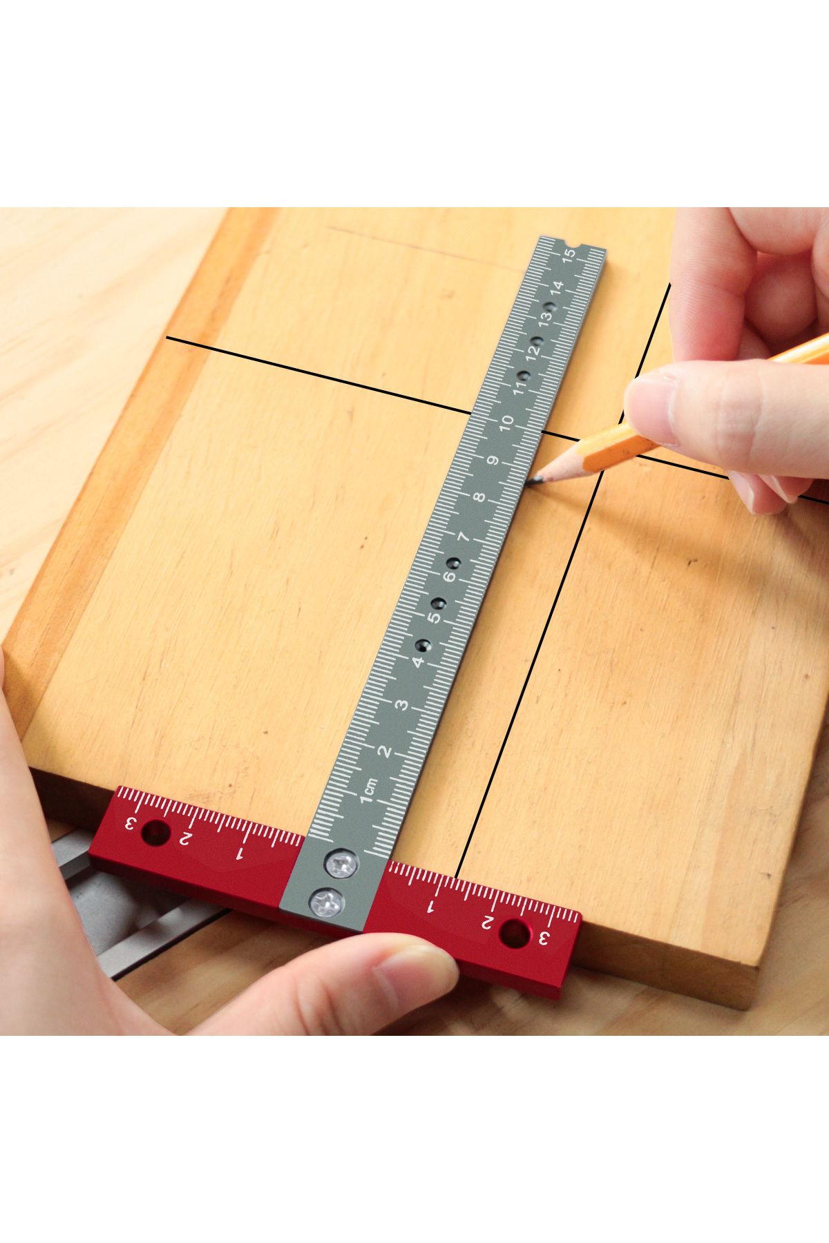 FNICEL-T Square Positioning Ruler, 170mm Aluminum T-Ruler, Laser Printed, Drafting Architect Ruler, Set ... 5