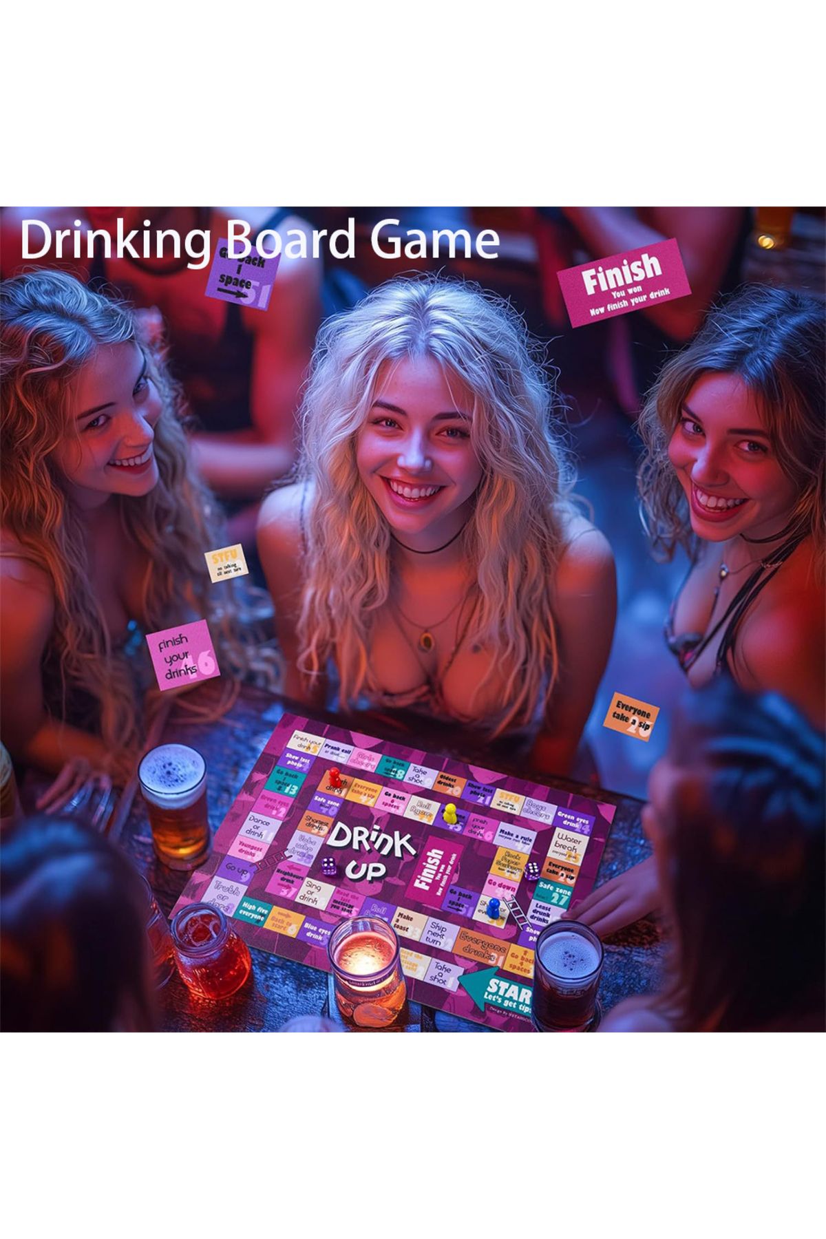 Choice-Drinking Board Game Interactive Drinking Party Board Game Set Dice Party Club Drinking Games for ... 8
