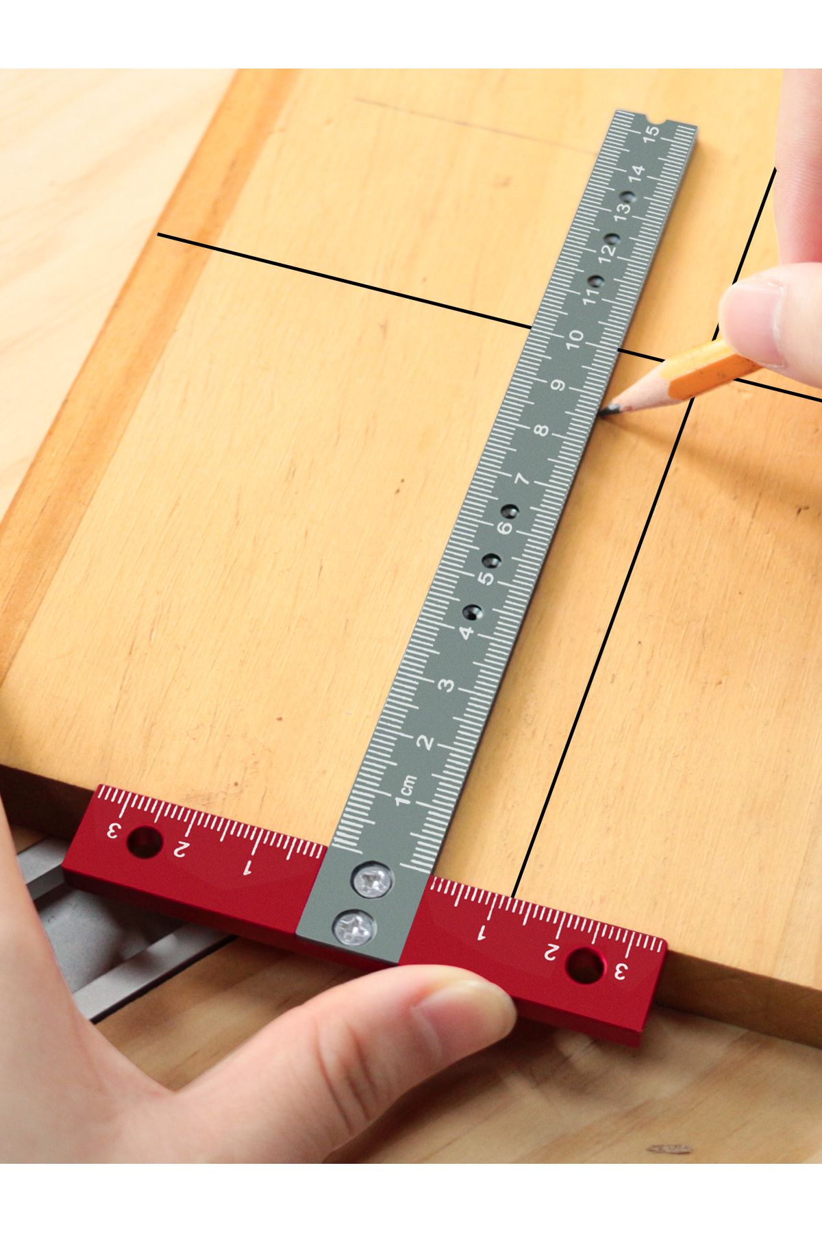FNICEL-T Square Positioning Ruler, 170mm Aluminum T-Ruler, Laser Printed, Drafting Architect Ruler, Set ... 8