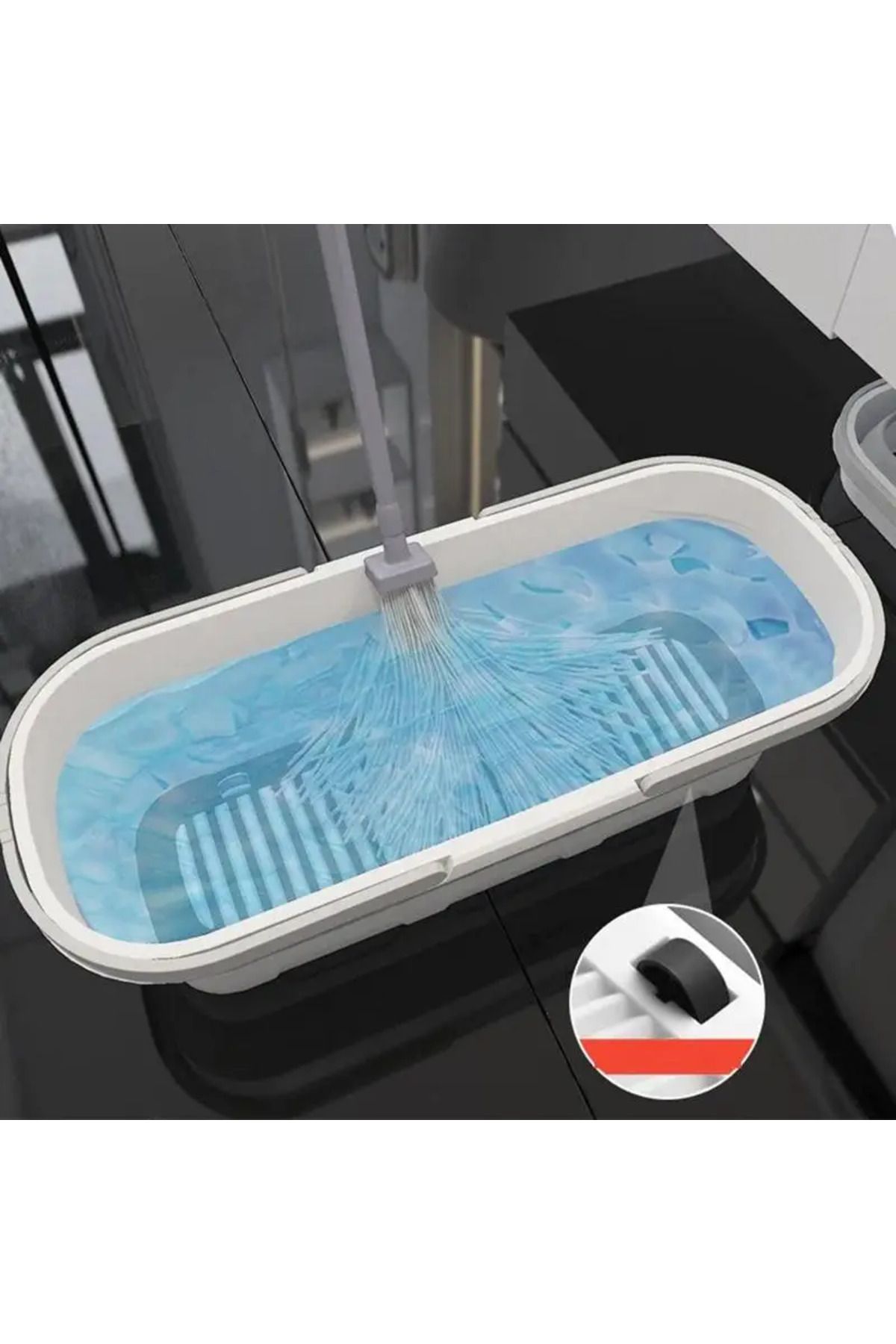 Choice-Portable Folding Mop Bucket Household Rectangular Flat Mop Bucket Durable Large Capacity Dry Wet ... 4