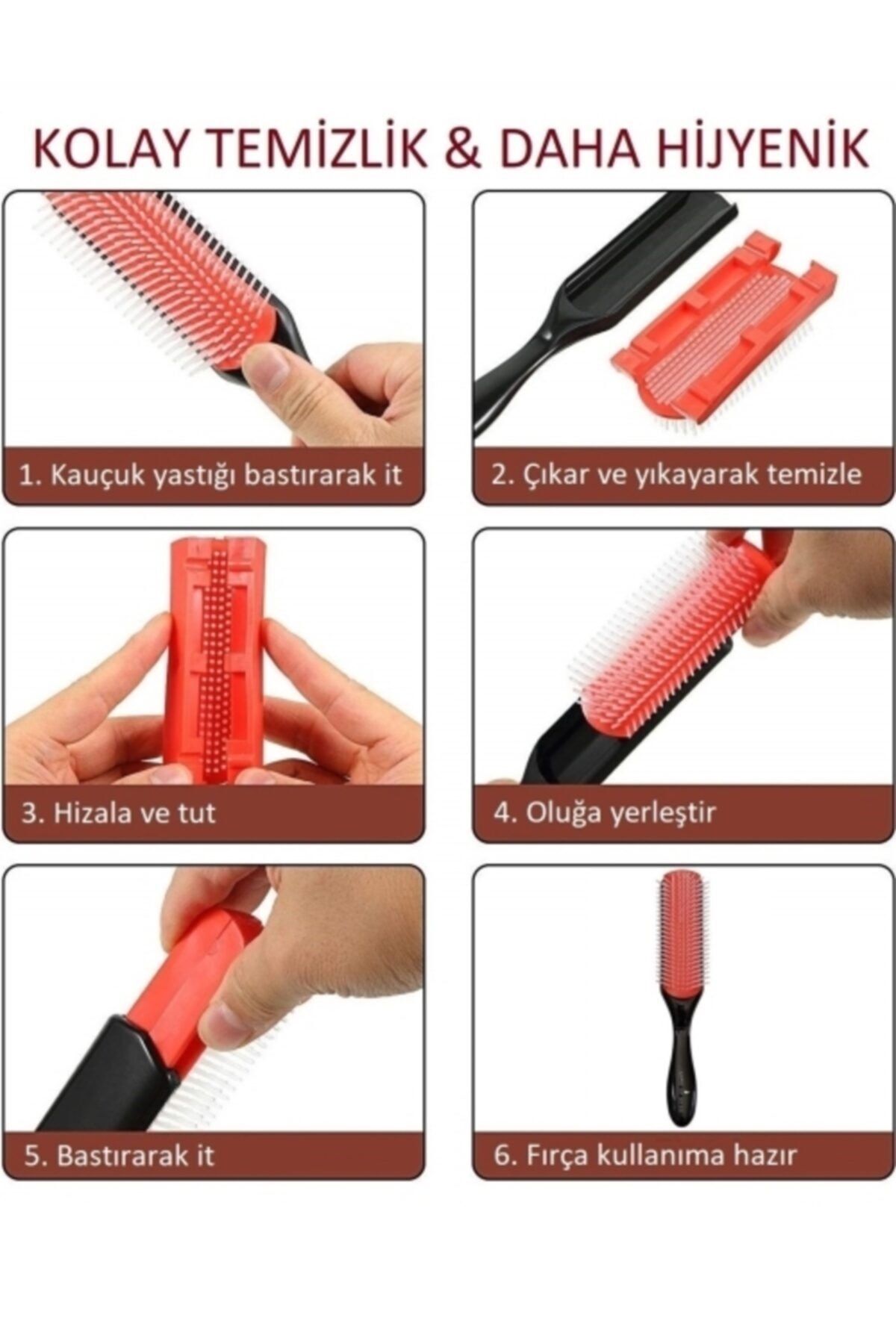 SONREYON-Styling Brush 9 Row Styling Brush Curly Girl Curly Method Brush 2