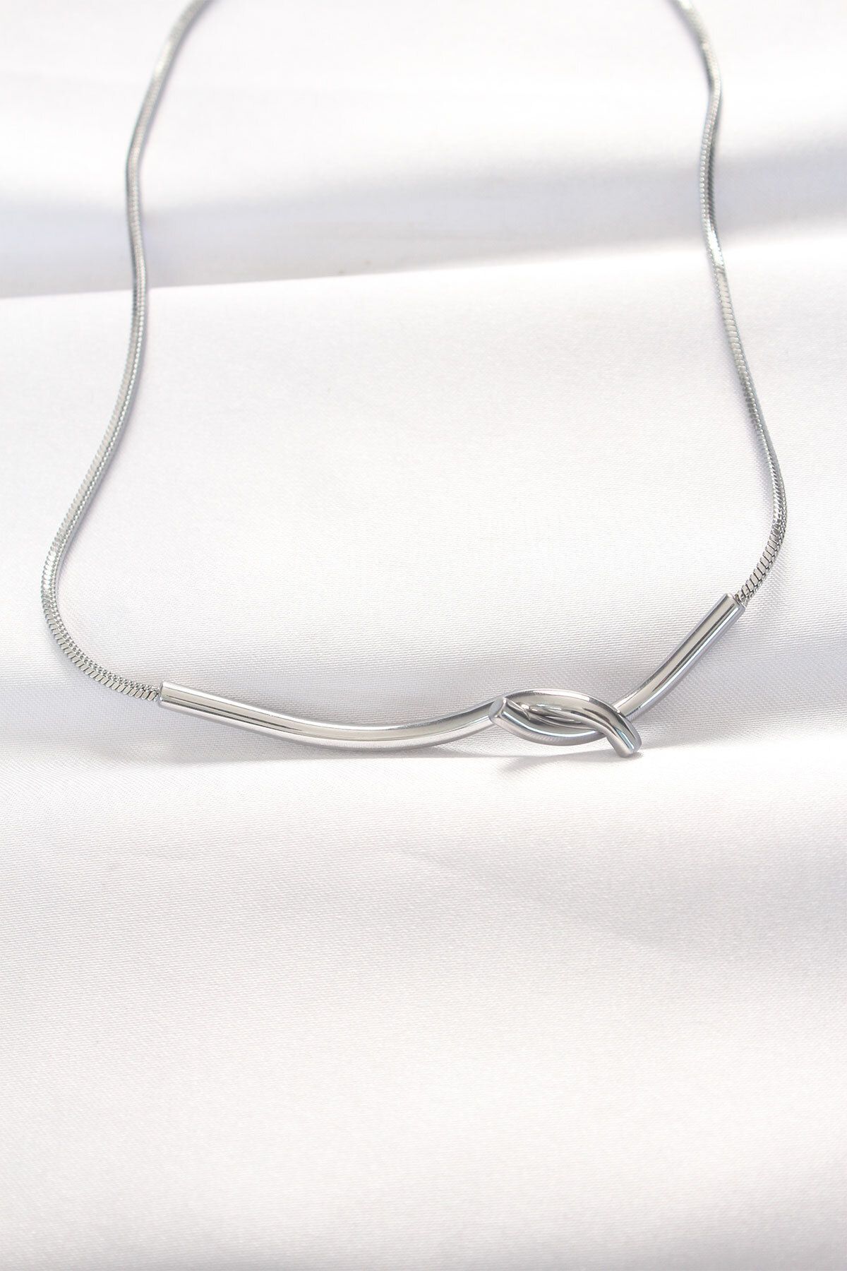 KfksStore 316L Çelik Silver Renk Kolye