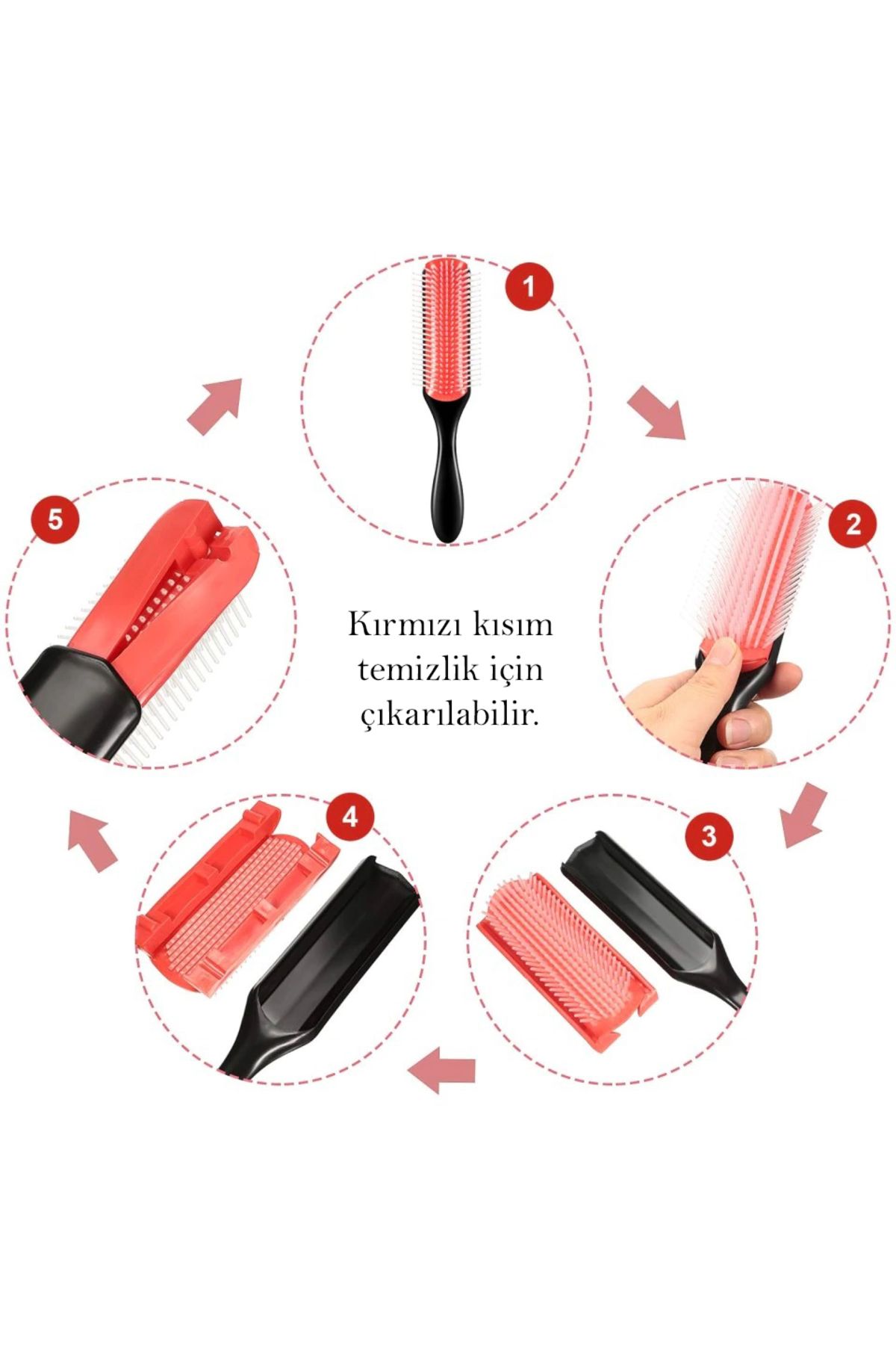 SONREYON-Styling Brush 9 Row Styling Brush Curly Girl Curly Method Brush 6