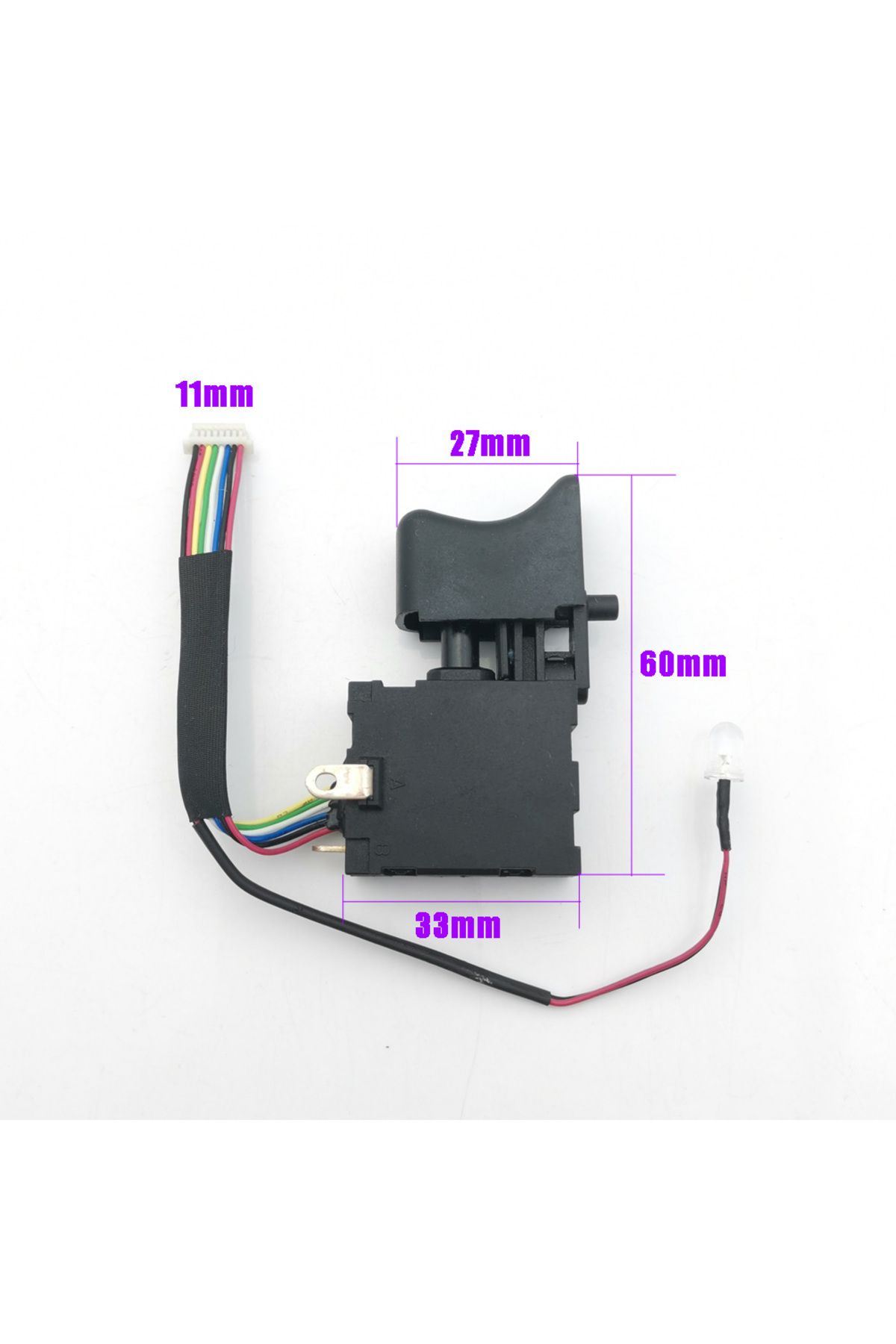Choice-Cordless Electric Drill Dustproof Speed Control Push Button Trigger Switch MOD JC15-2 36V DC 15A ... 5