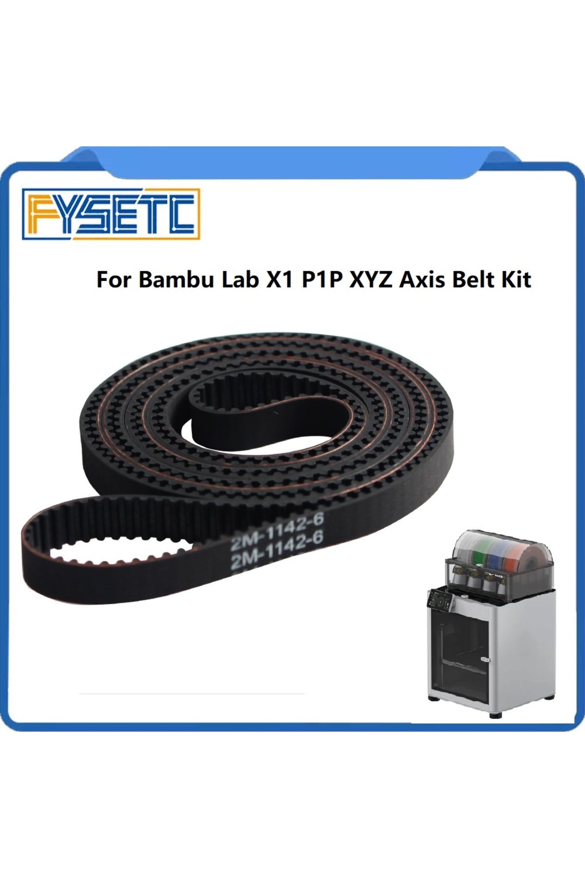 Choice-For Bambu Lab X1 P1 P XYZ Axis Belt Kit High Temperature and Wear Resistance Belt for Bambu 3d Pr... 2