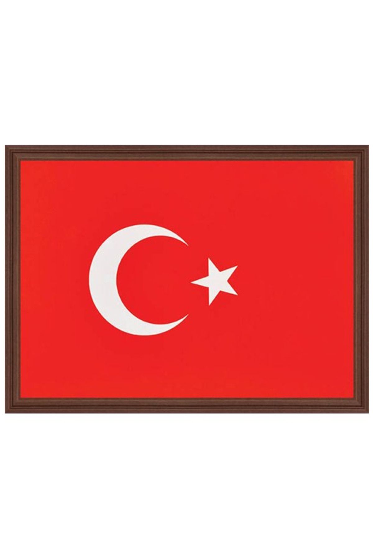 Panda Türk Bayrağı 25X35 Mdf Çerçeveli