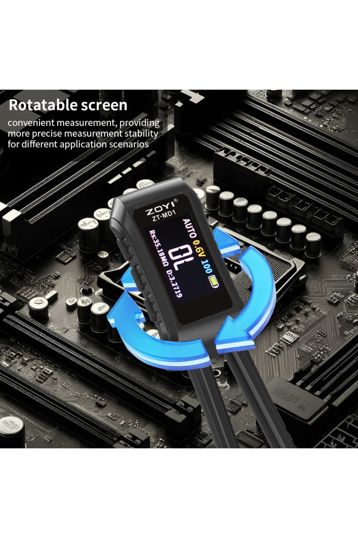 ZOYI-ZT-MD1 Digital Smart Tweezer LCR SMD ESR Tester Resistance Capacitance Inductance Continuity... 5