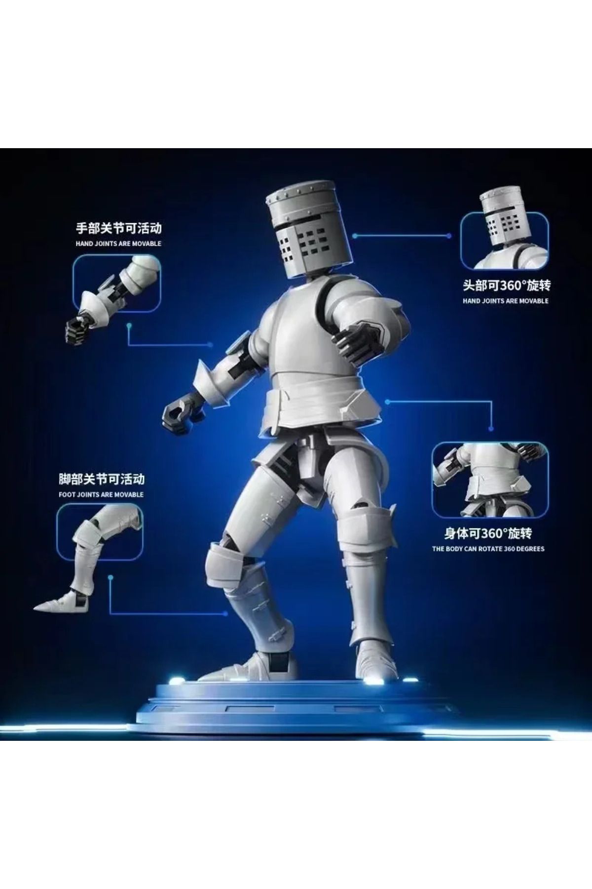 Choice-Knight Action Figures Paladin 13 Jointed Movable Shapeshift Robot 3D Printed Mannequin Character ... 6
