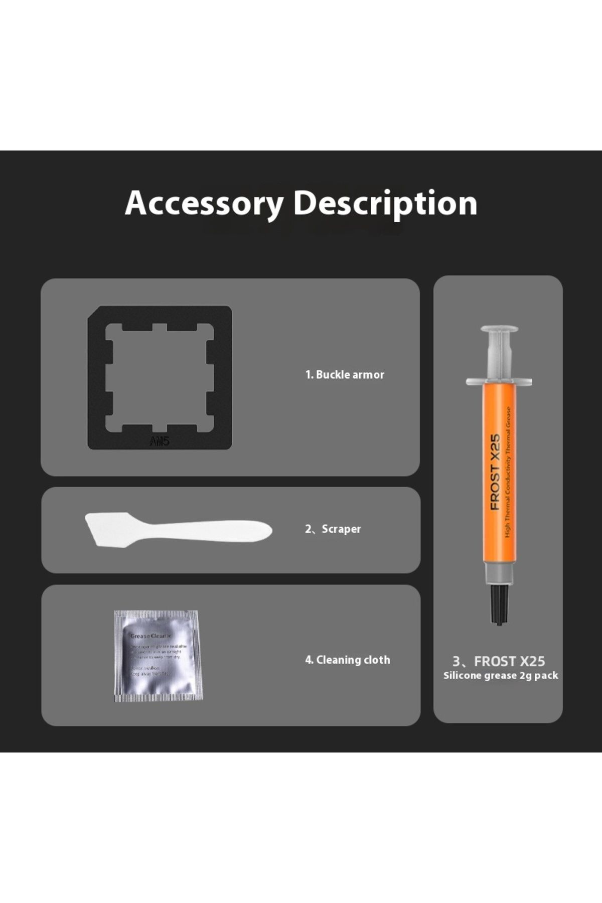 Choice-ID Cooling AM5-TGPS Platform Armor All Aluminum Material Applicable to AMD RYZEN 7950X 7900X 7700... 4