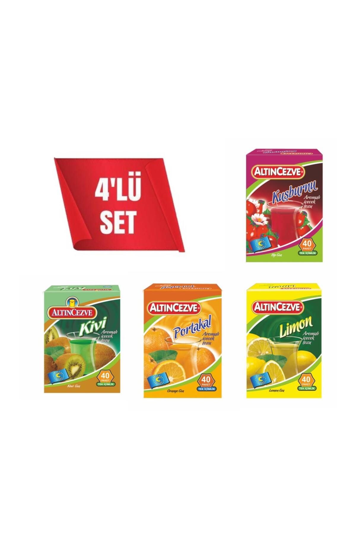 Altıncezve Tek İçimlik İçecek Tozu 4lü Paket 40 x 1,5 Gr Portakal,Limon,Kuşburnu,Kivi