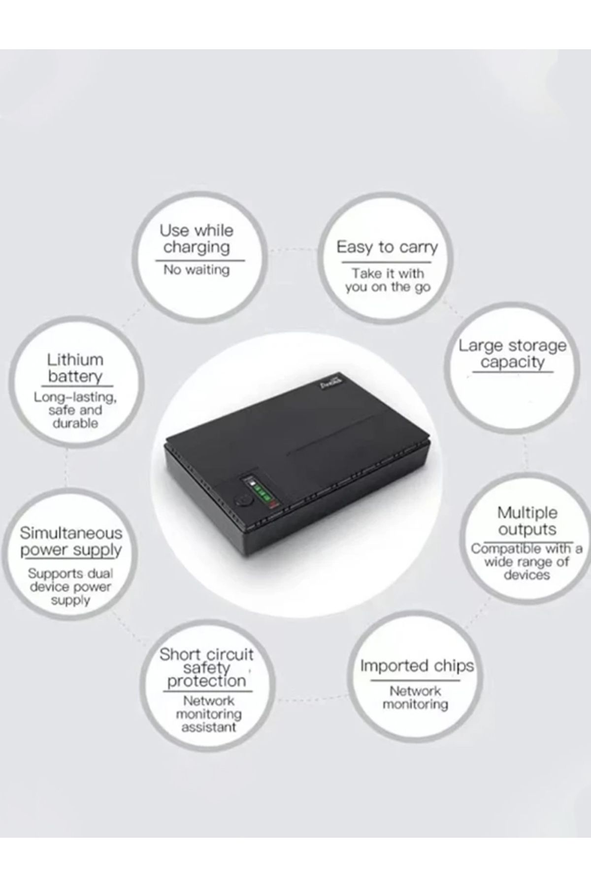 Choice-AC85-265V DC1018P Router 5V9V12V Optical Cat Monitor Backup Uninterruptible 10400Mah DC Power Sup... 7