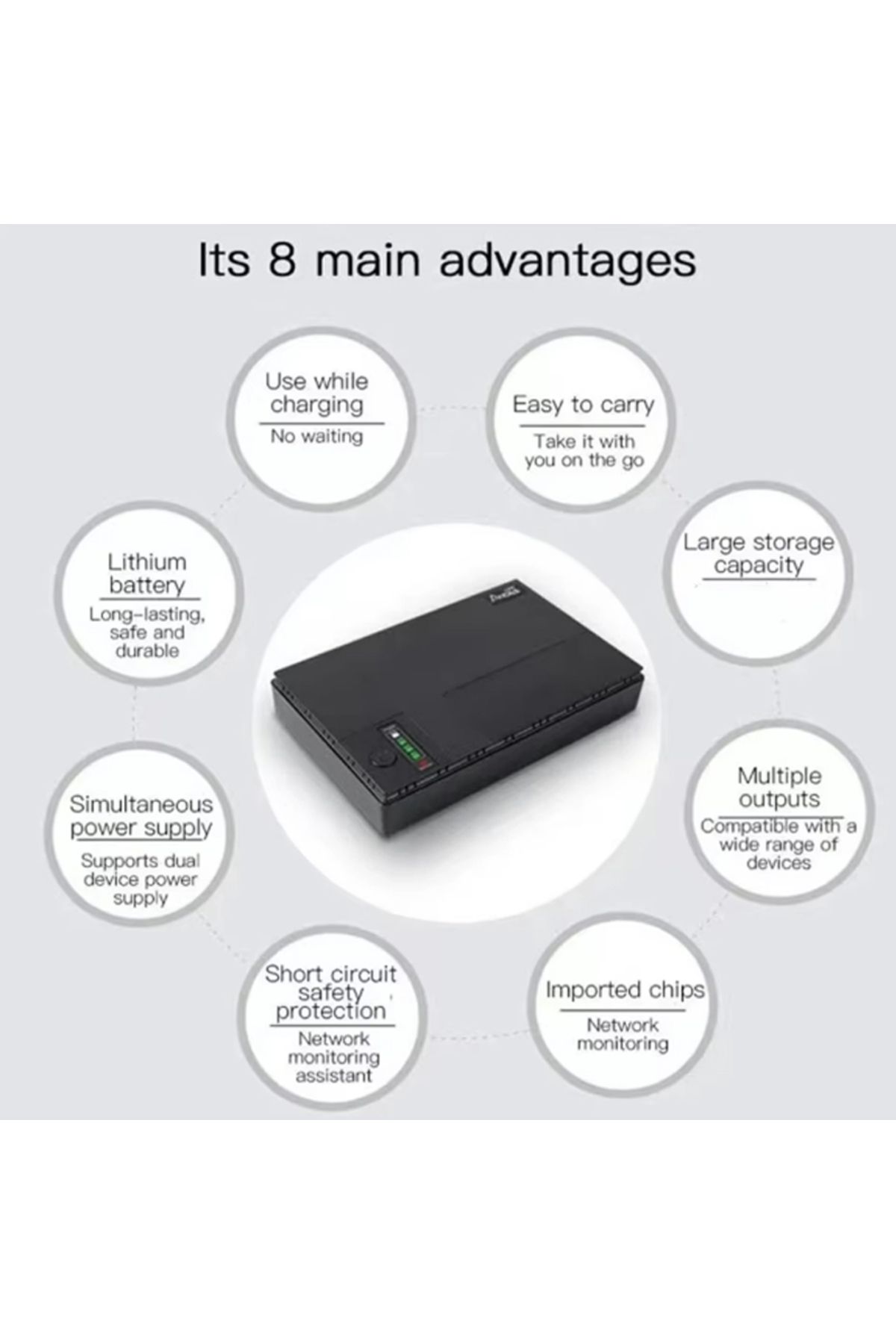 Choice-AC85-265V DC1018P Router 5V9V12V Optical Cat Monitor Backup Uninterruptible 10400Mah DC Power Sup... 6