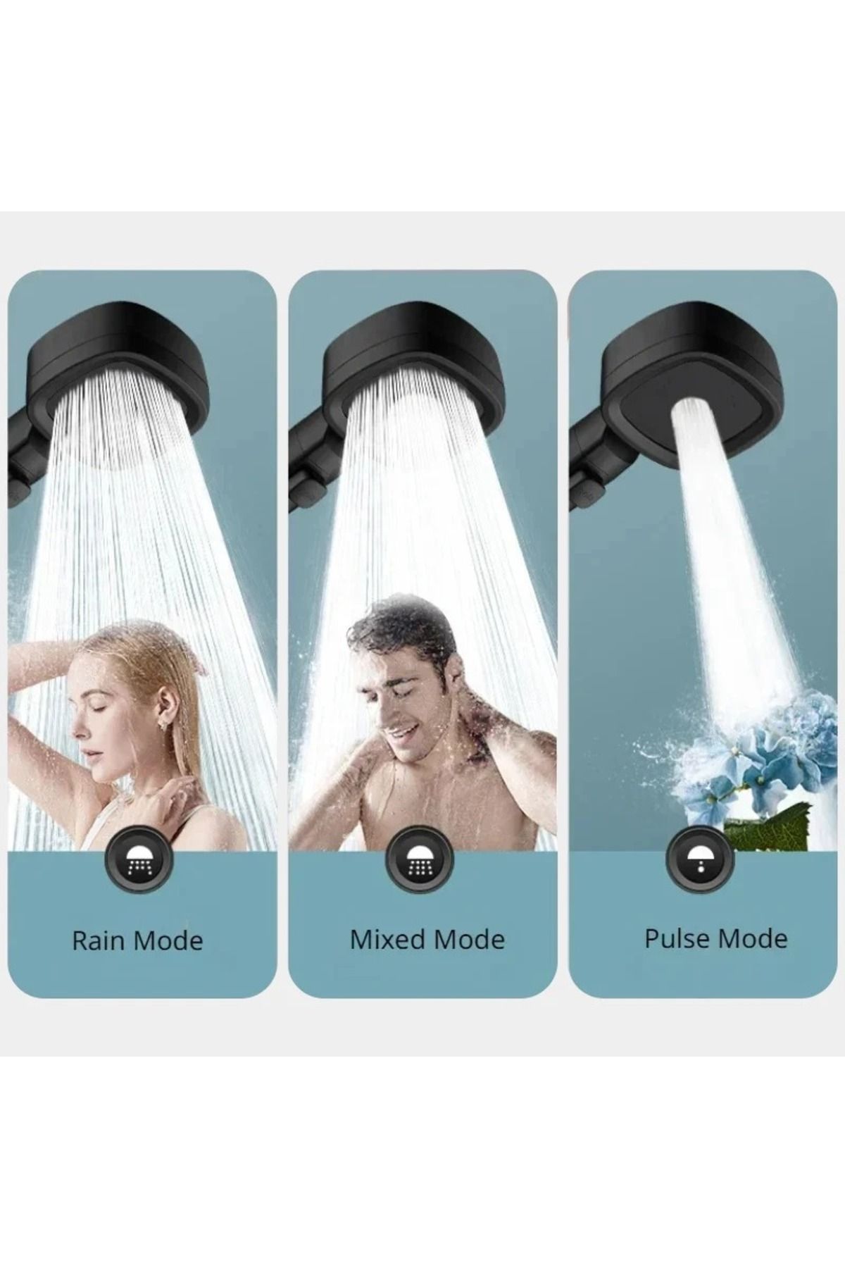 Xiaomi-Xiaomi High Pressure Shower Head Water Saving 3-Modes Shower Heads Adjustable Water Massage Spray... 4
