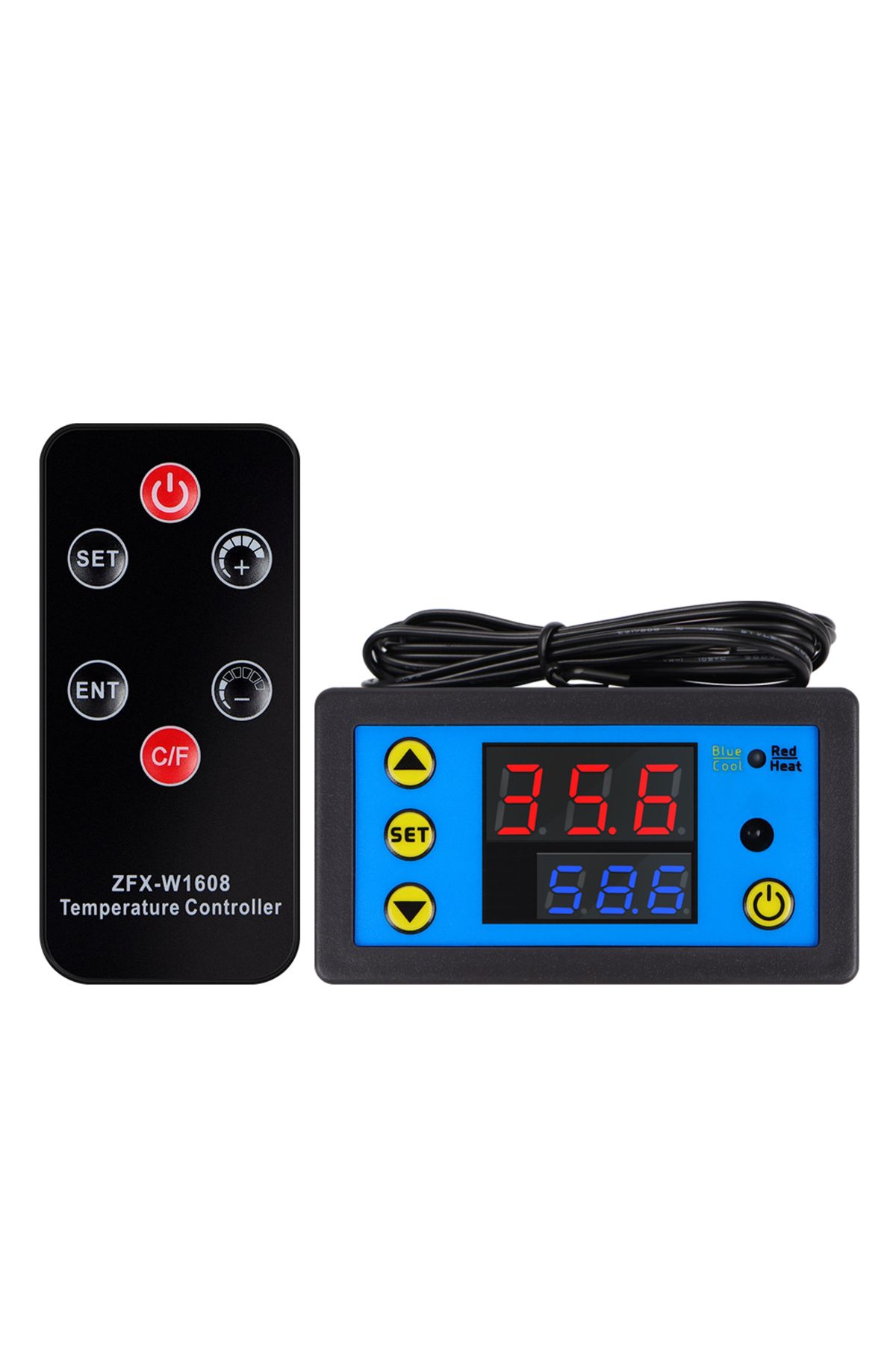 JUANJUAN-ZFX-W1608 Temperature Controller DC12V Digital Thermostat  Remote Control Microcomputer Freezer T... 8