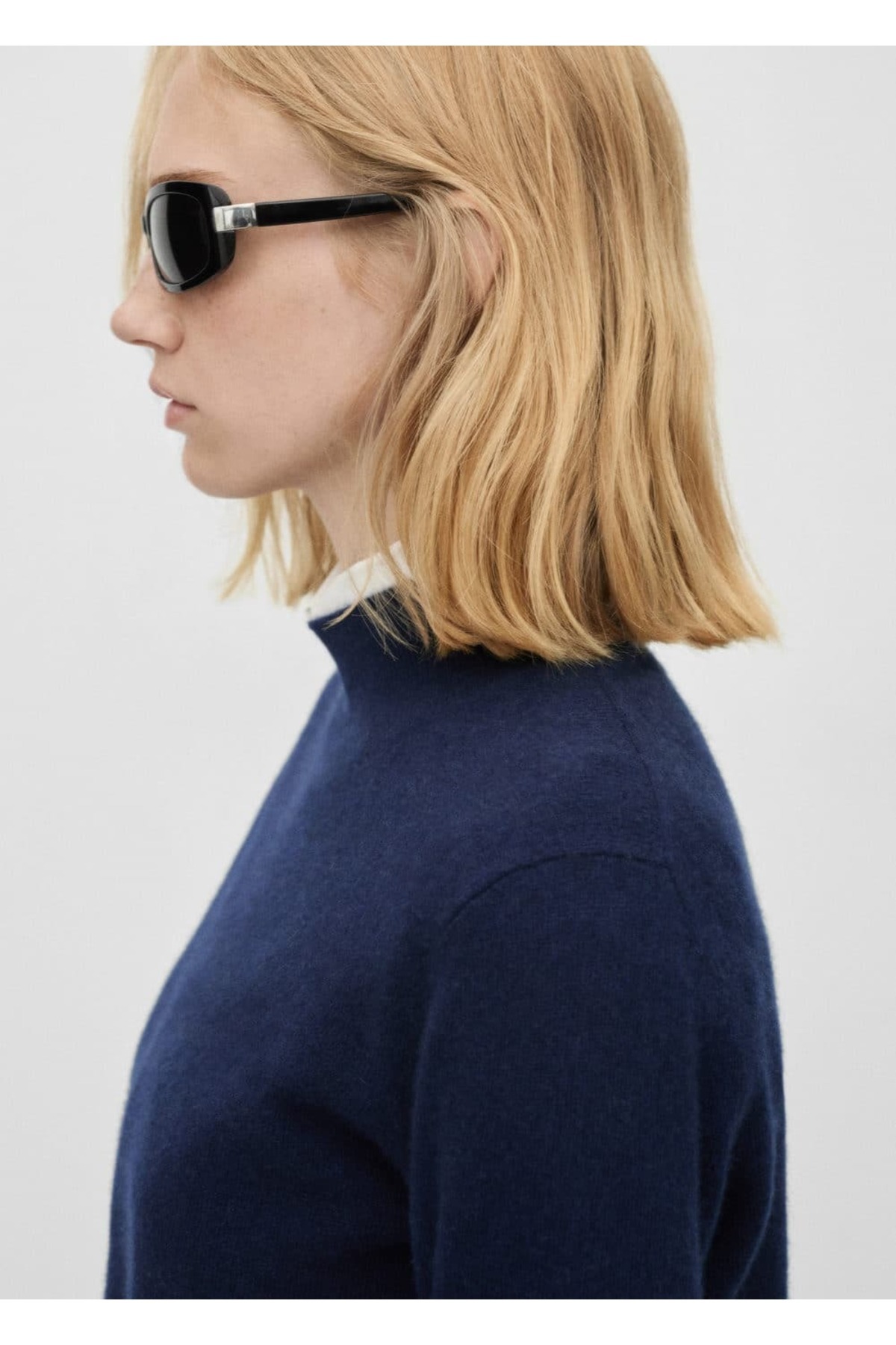 MANGO Woman-100% Cashmere Perkins Collar Sweater 6