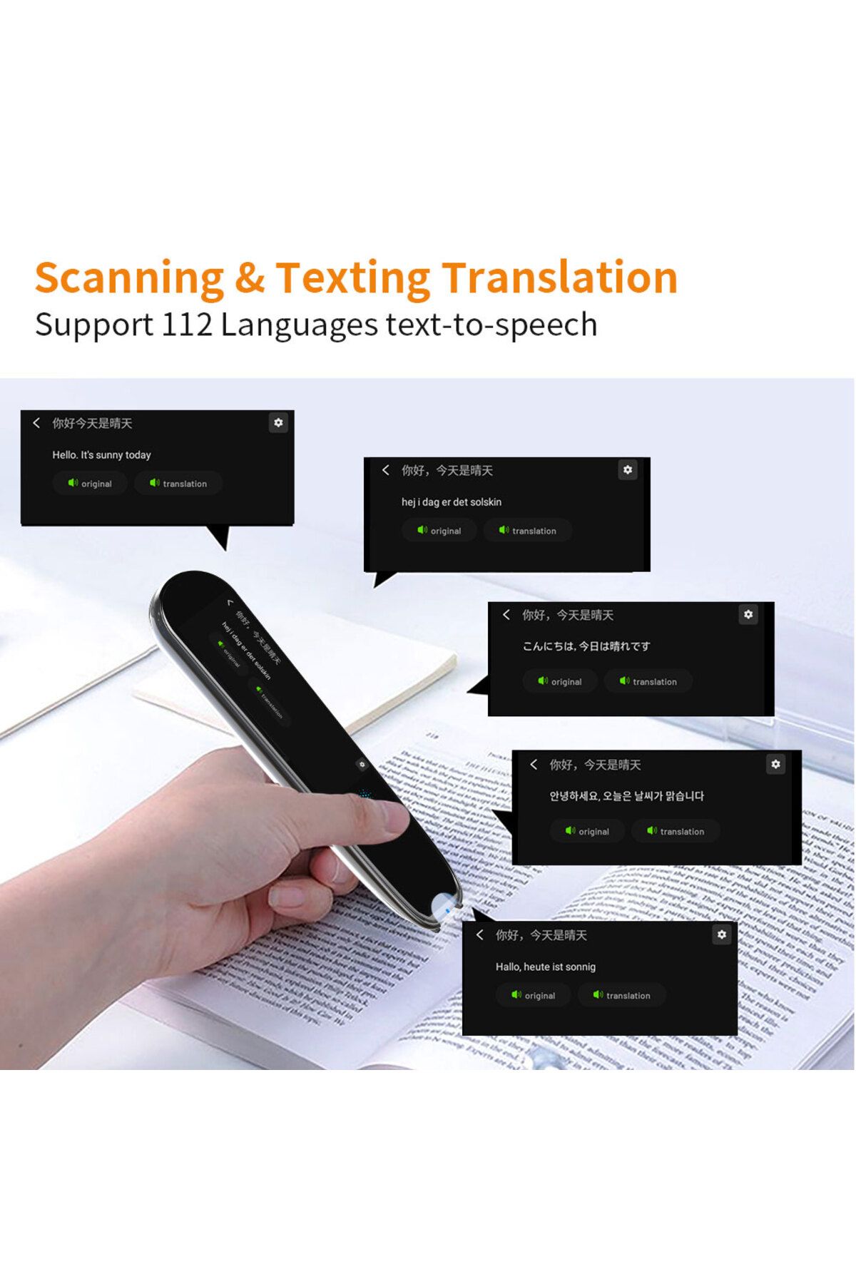 Choice-Smart Voice Scan Translator Pen Multifunction Translation Dictionary Pen Real-Time Language Trans... 5